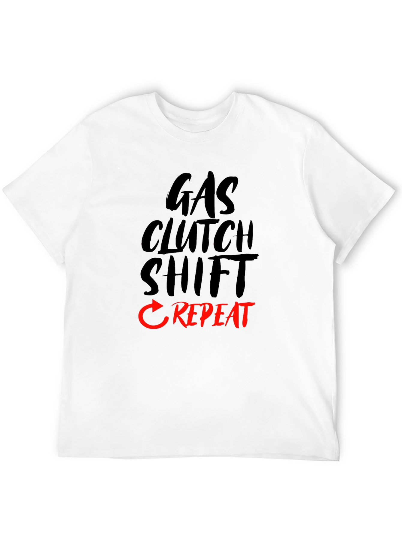 Gas Clutch Shift Repeat Black T-Shirt