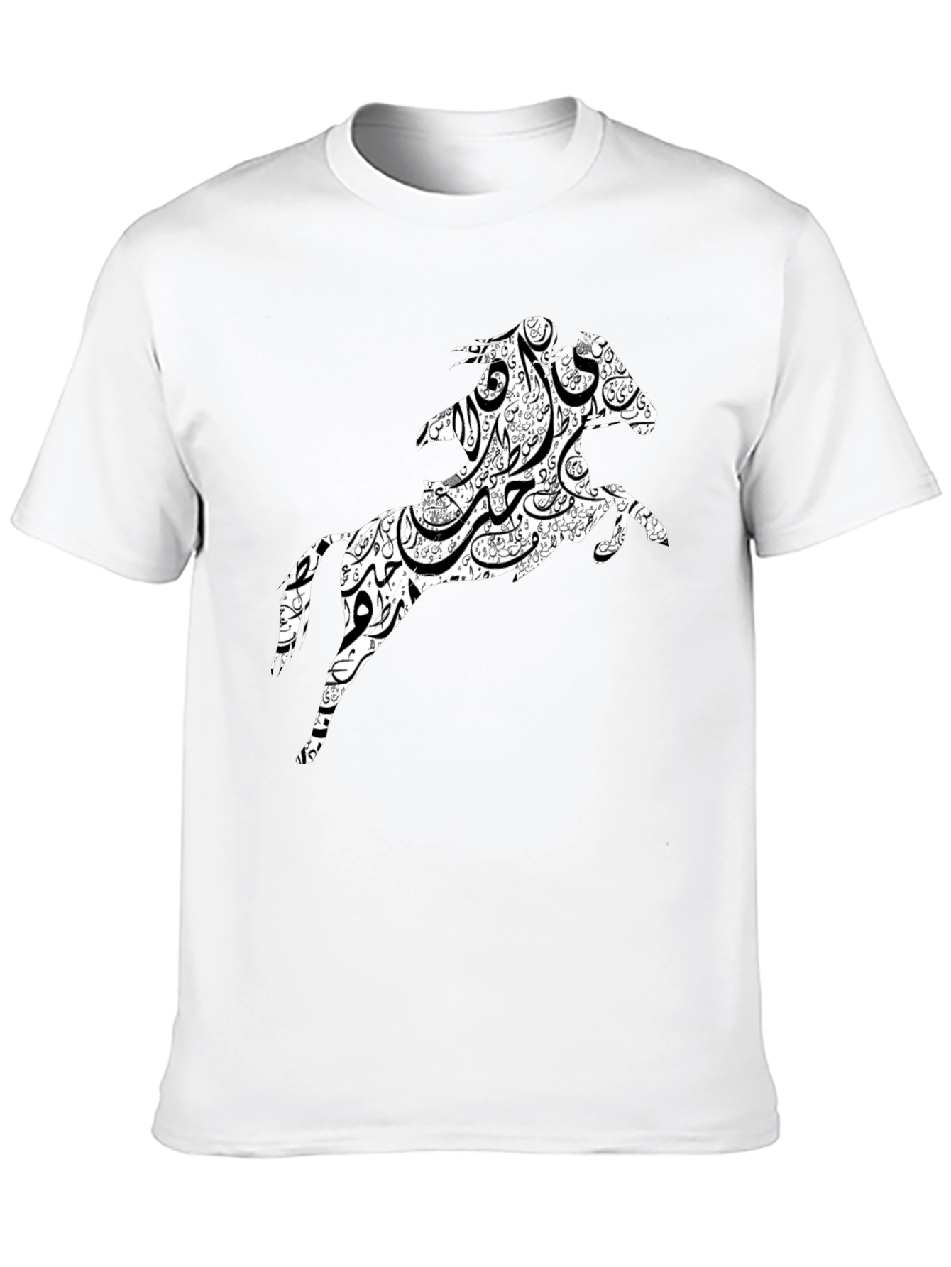 Black Tee with Horse Graphic