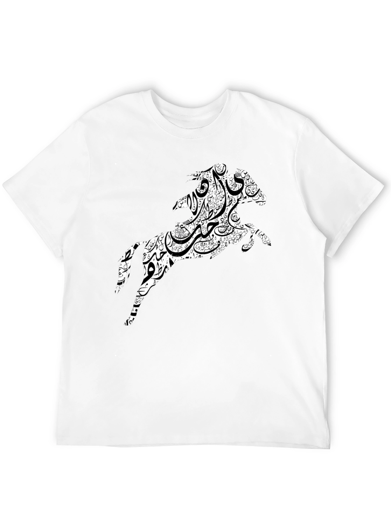 Black Tee with Horse Graphic