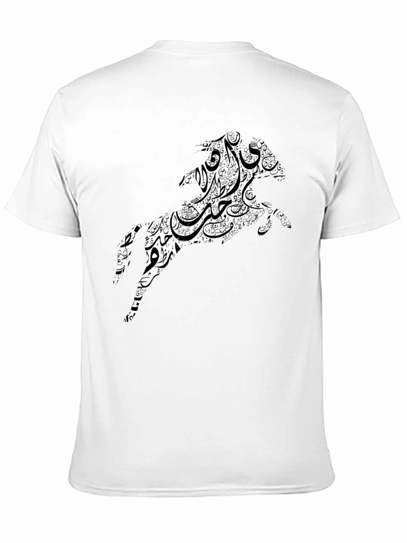 Black Tee with Horse Graphic