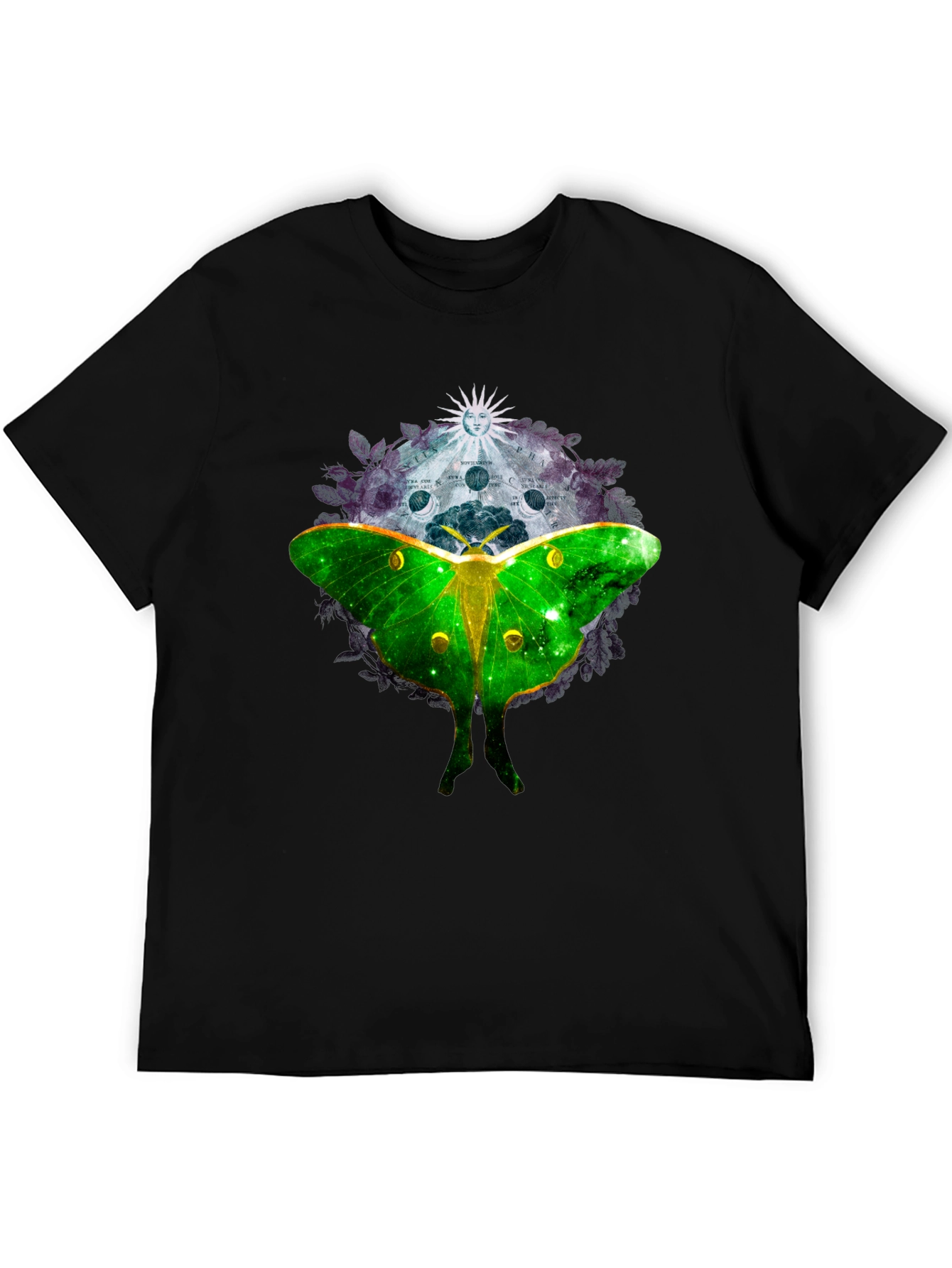 Luna Moth Moon Phases Graphic Tee