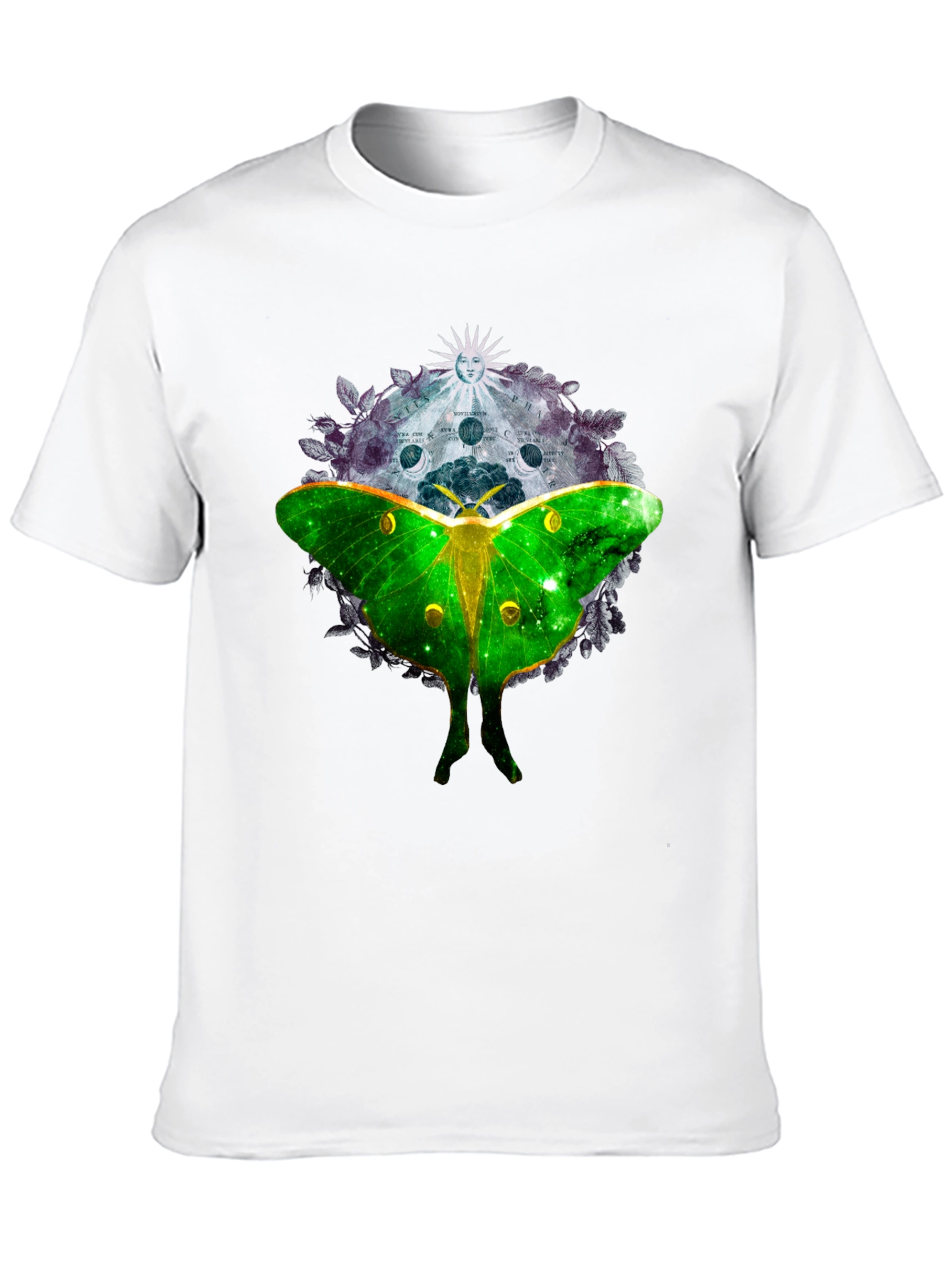 Luna Moth Moon Phases Graphic Tee