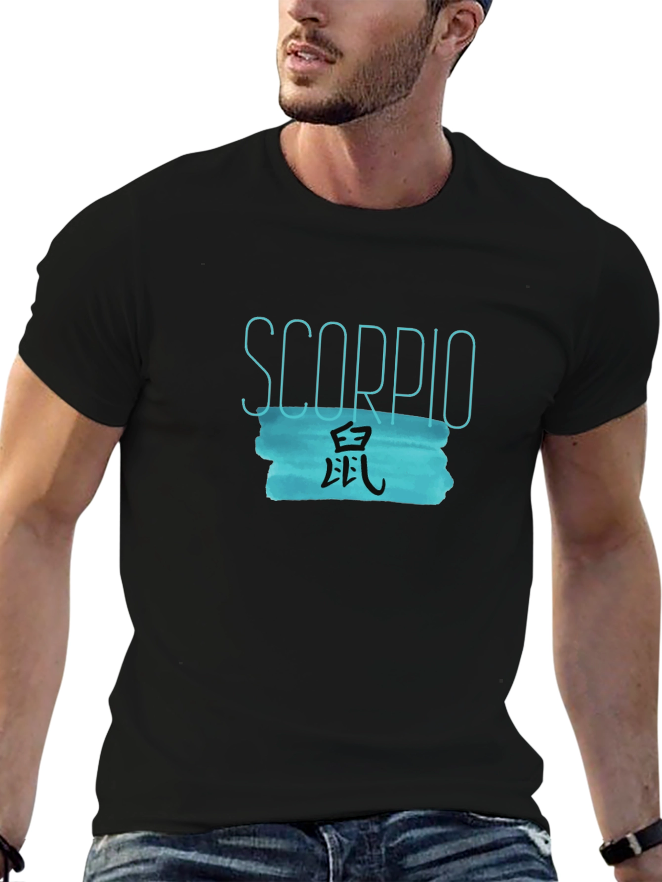 Scorpio Chinese Zodiac Rat Black T-Shirt