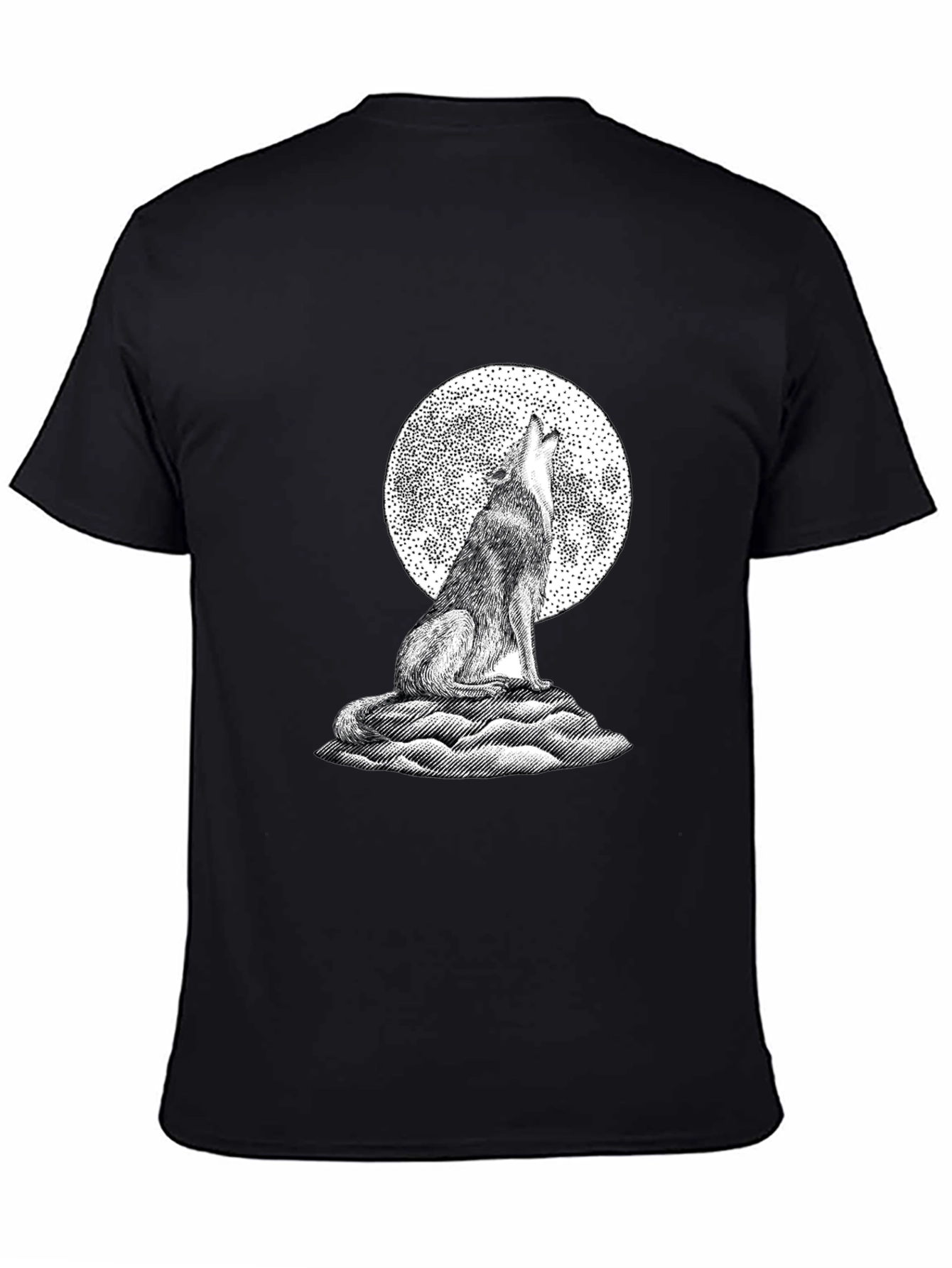 Wolf Moon Graphic Tee - Classic Black