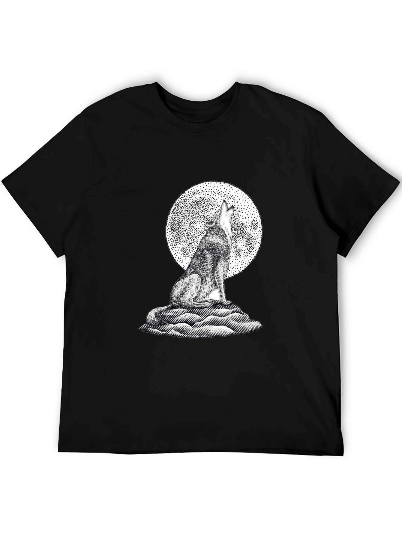 Wolf Moon Graphic Tee - Classic Black