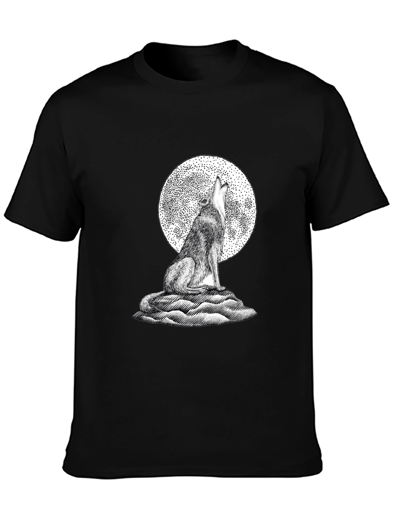 Wolf Moon Graphic Tee - Classic Black