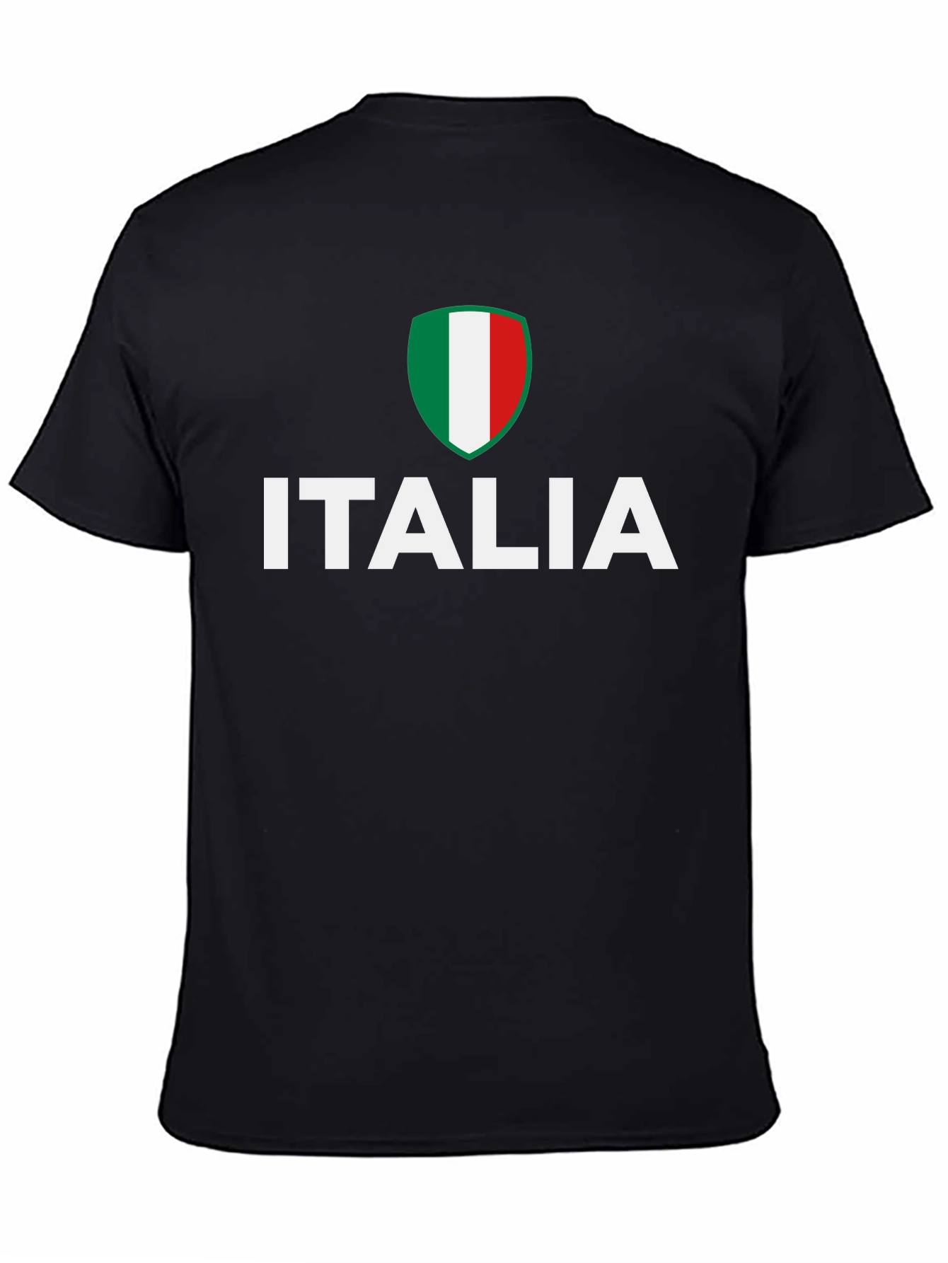 Italia Flag Graphic Tee - Black