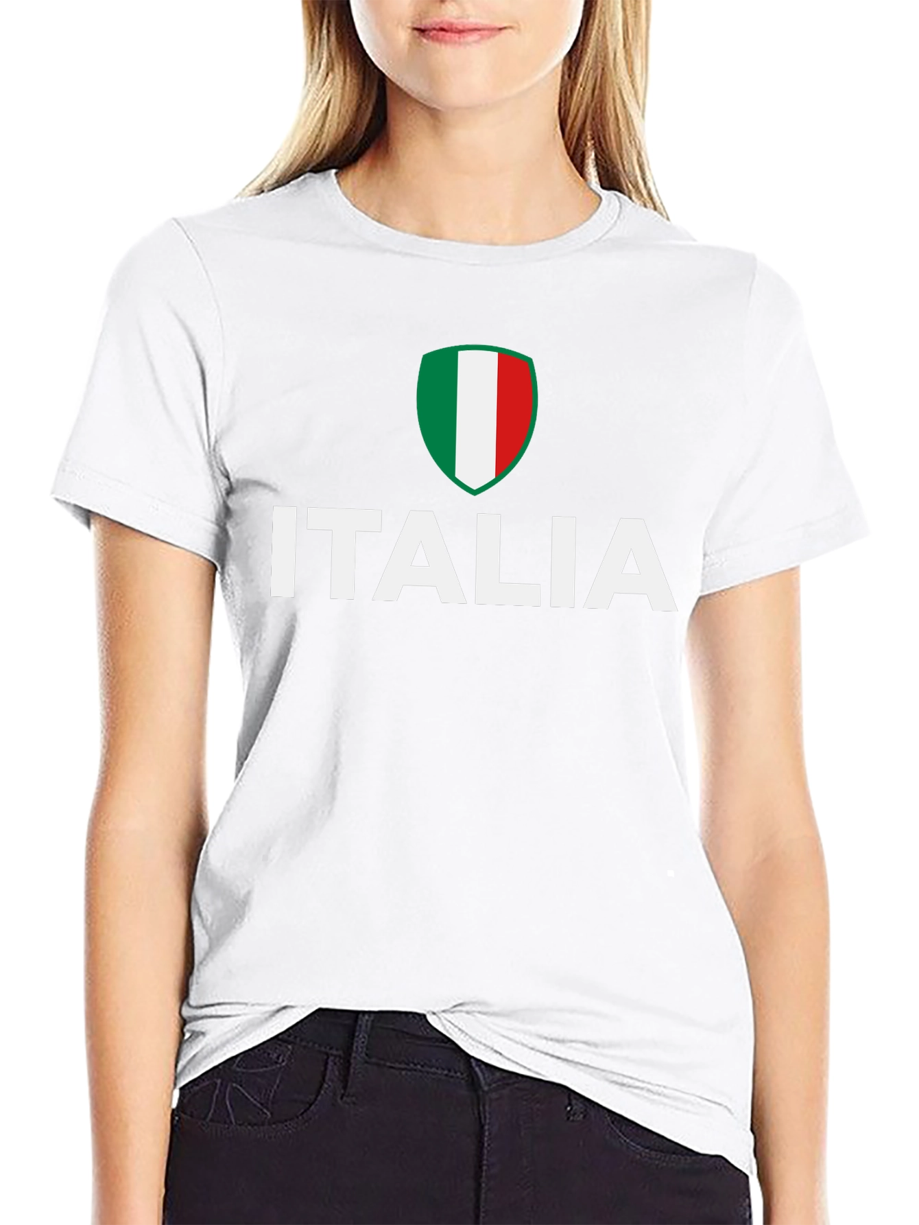 Italia Flag Graphic Tee - Black