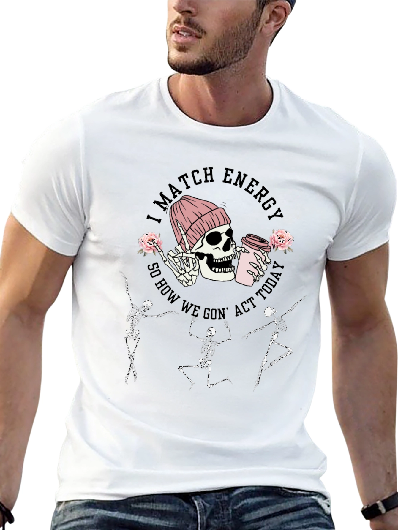 I Match Energy Skeleton Graphic Tee