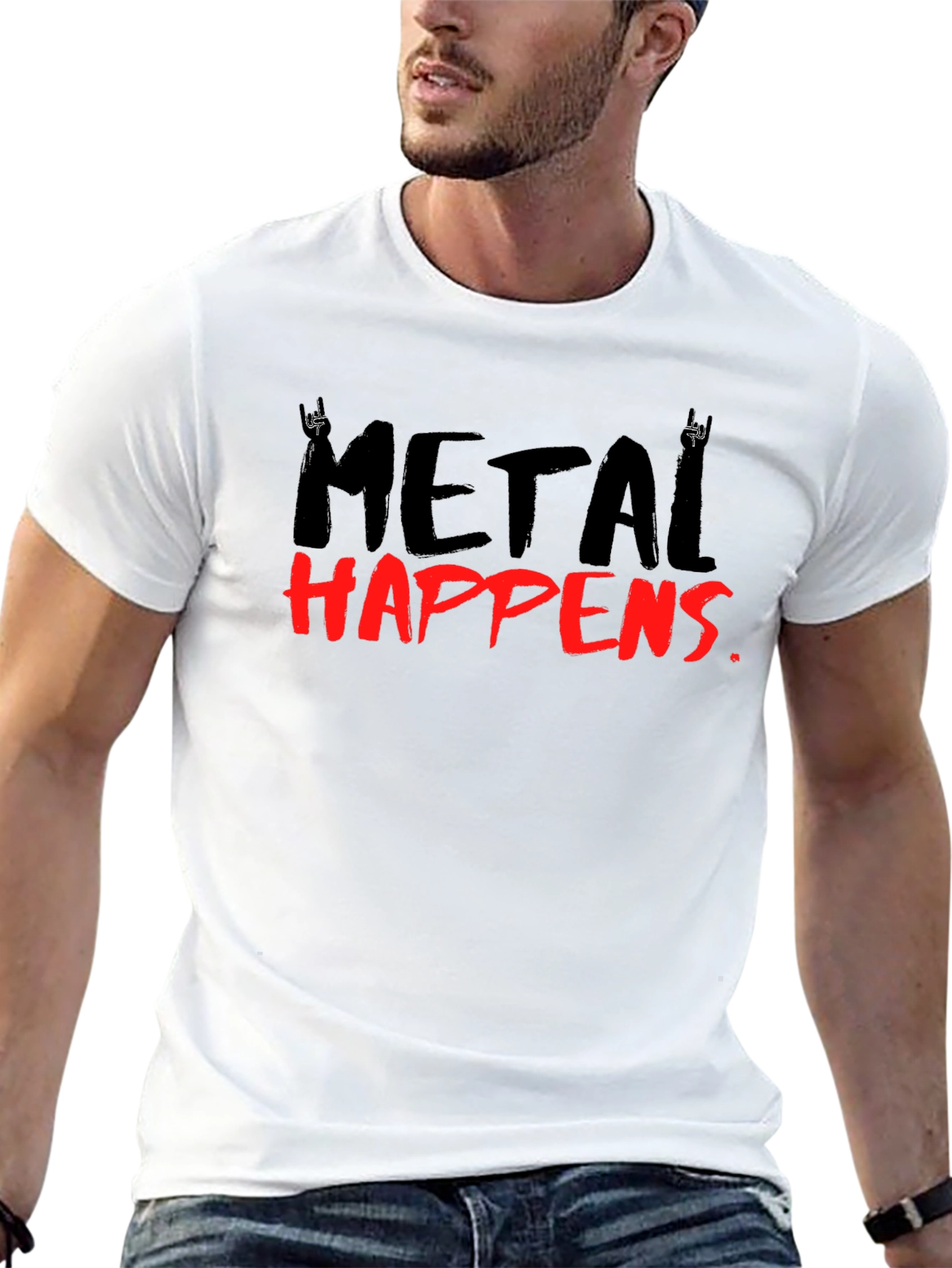Metal Happens T-Shirt - Black Graphic Tee
