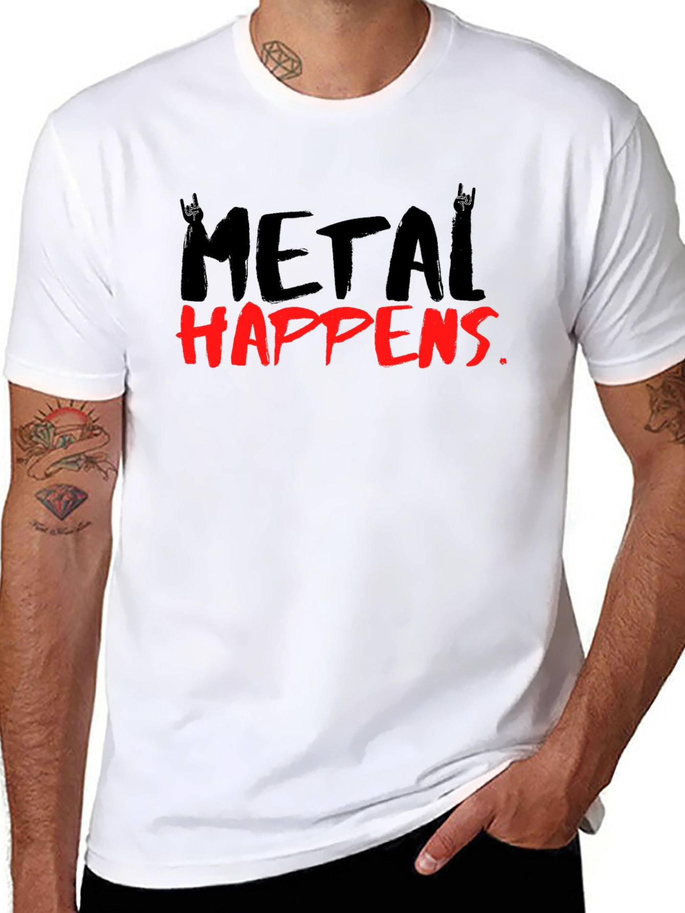 Metal Happens T-Shirt - Black Graphic Tee