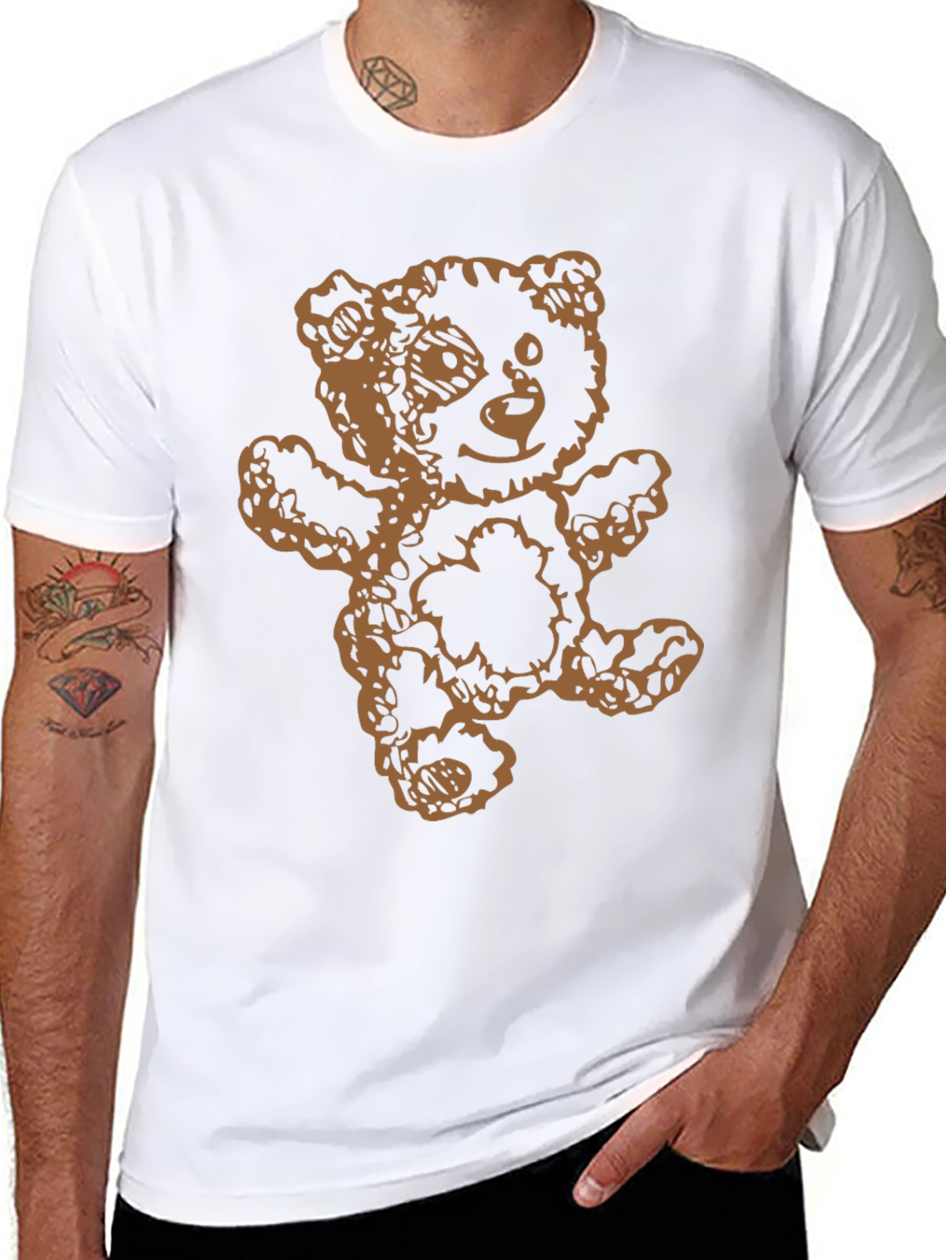 Teddy Bear Graphic T-Shirt - Casual Comfort
