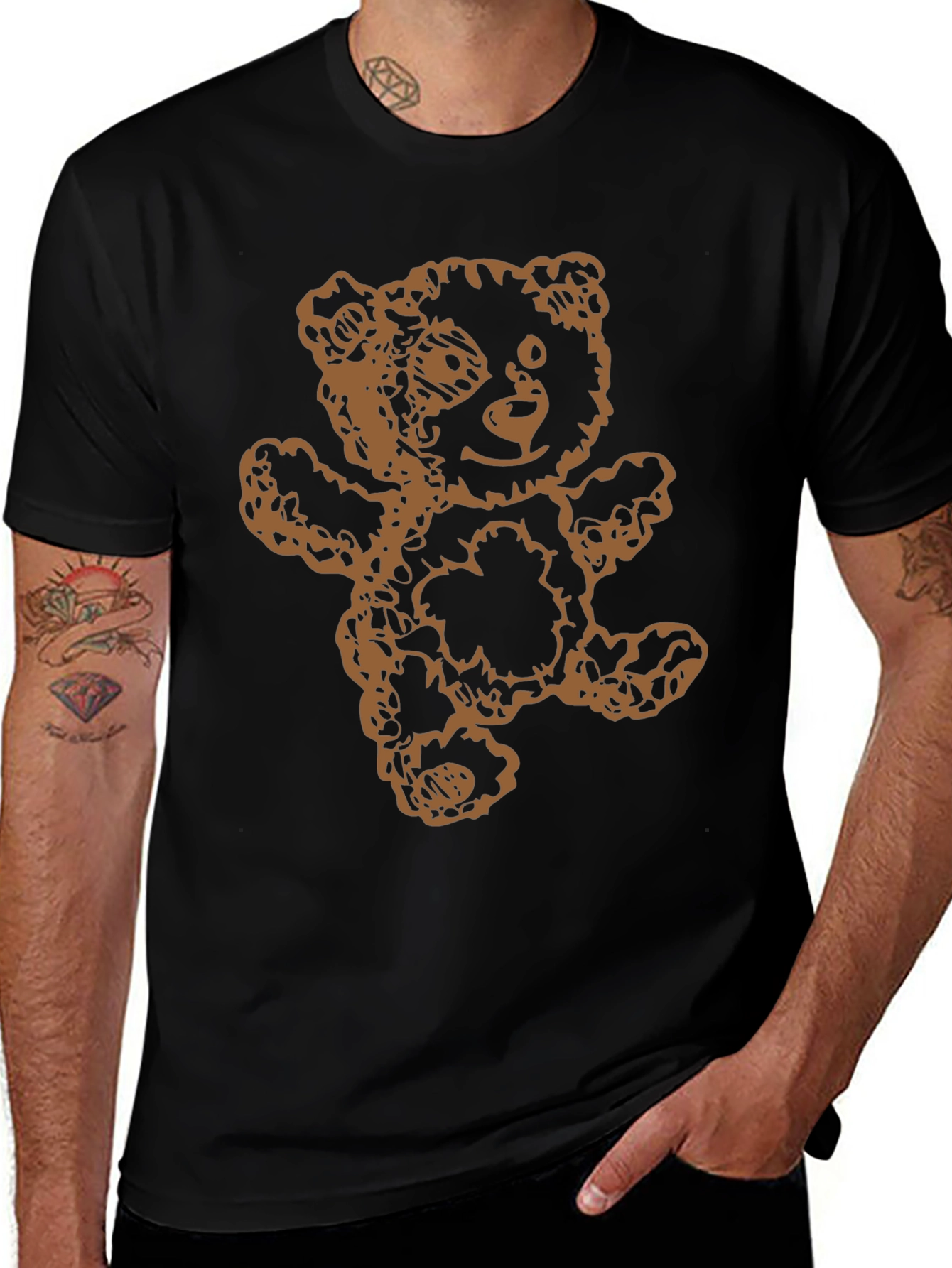 Teddy Bear Graphic T-Shirt - Casual Comfort