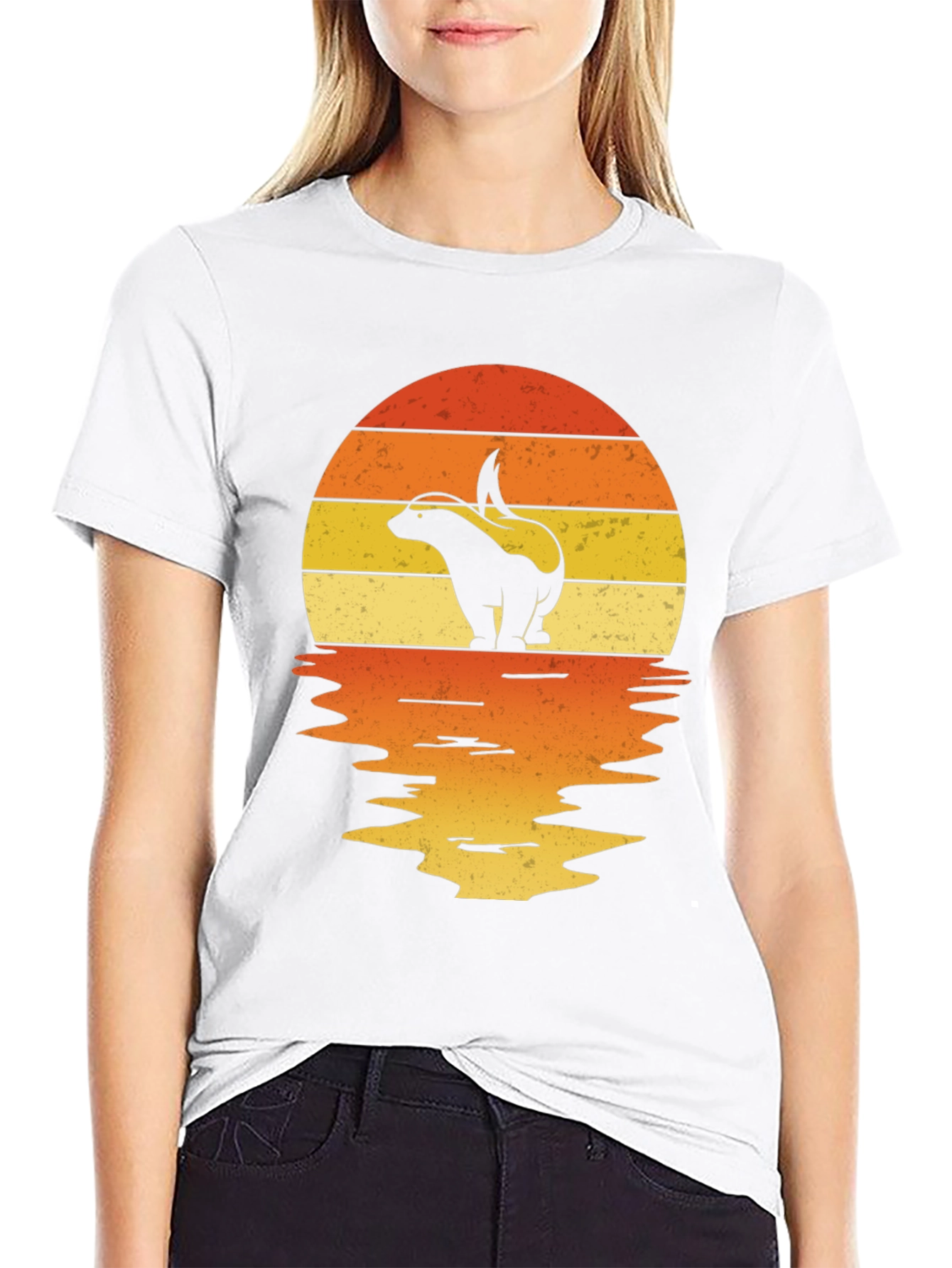 Retro Skunk Sunset T-Shirt