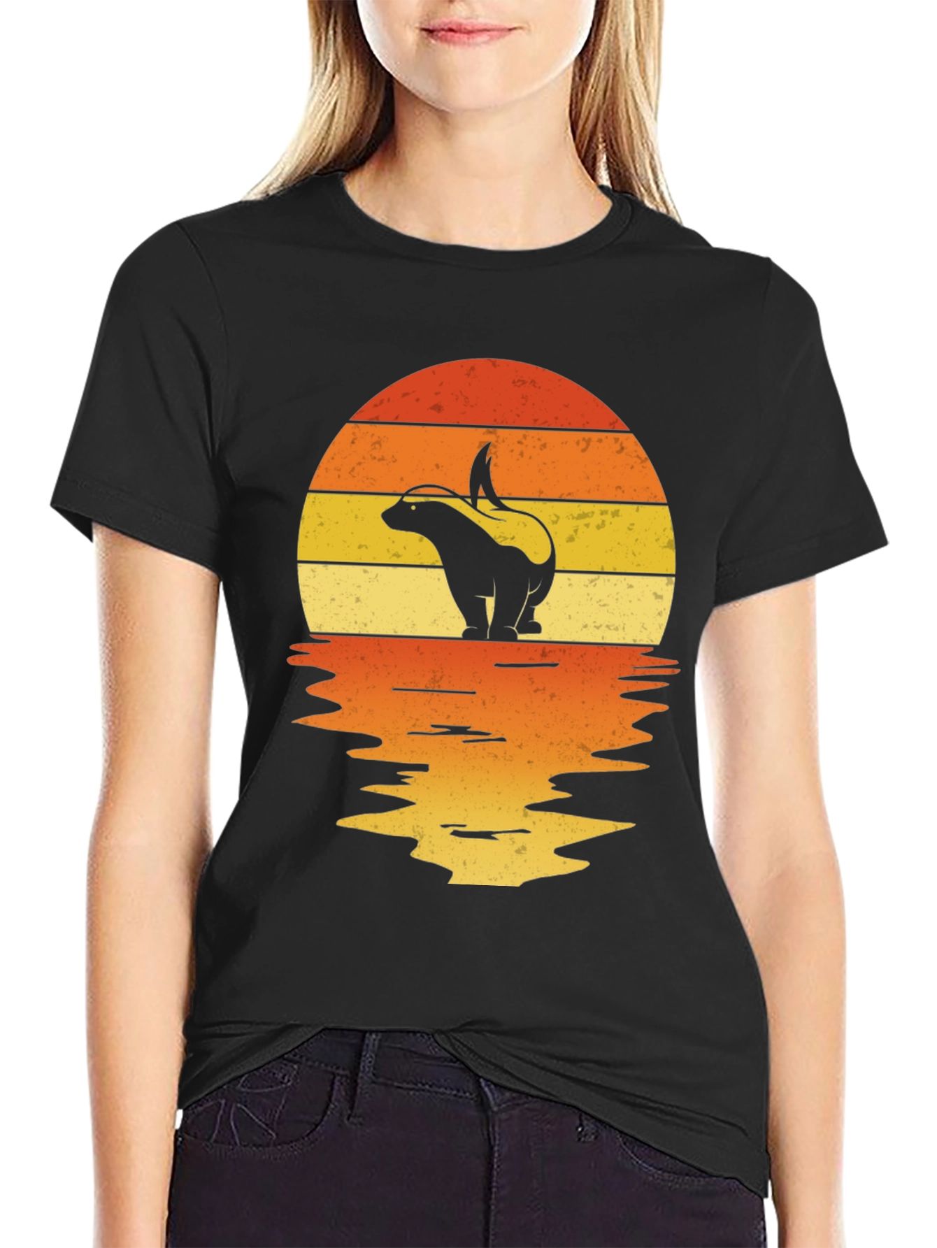 Retro Skunk Sunset T-Shirt