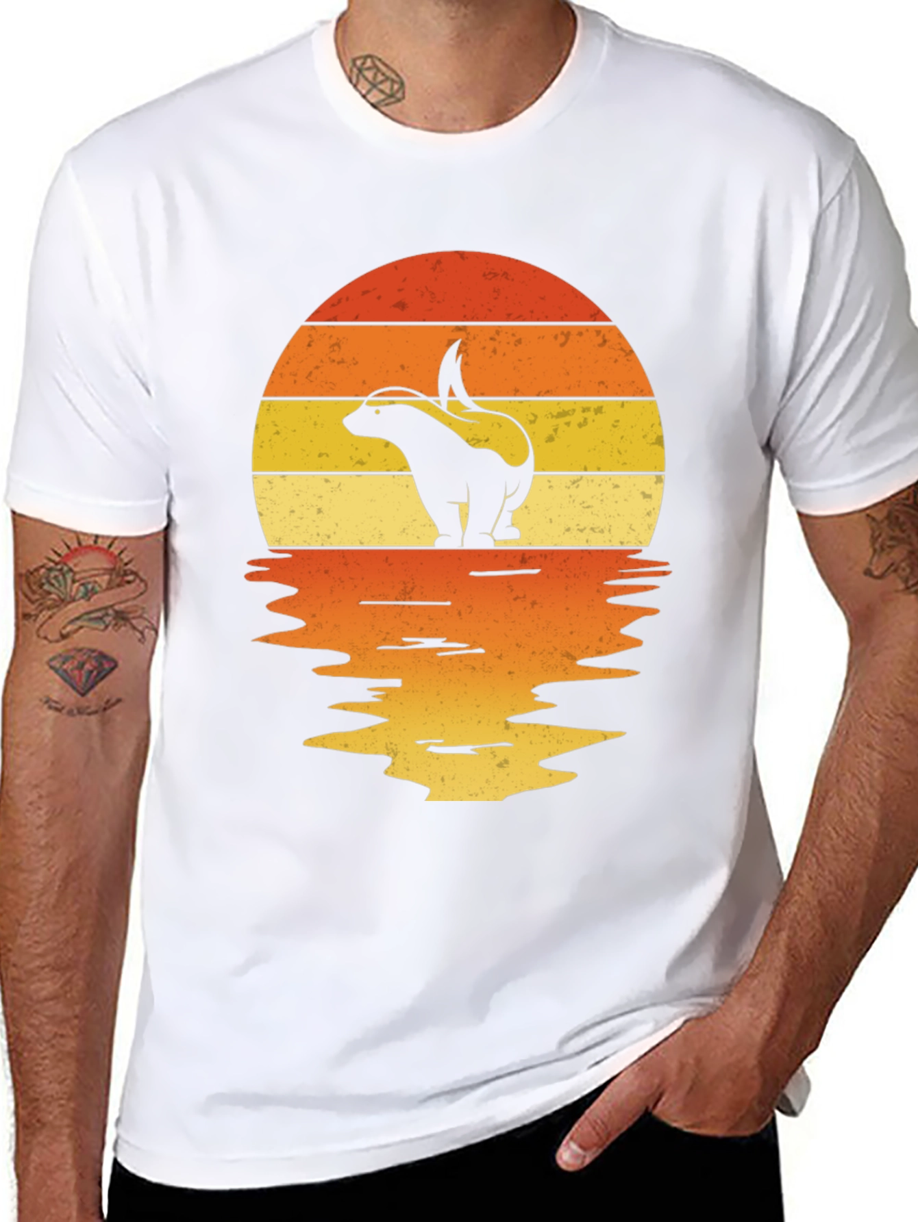 Retro Skunk Sunset T-Shirt
