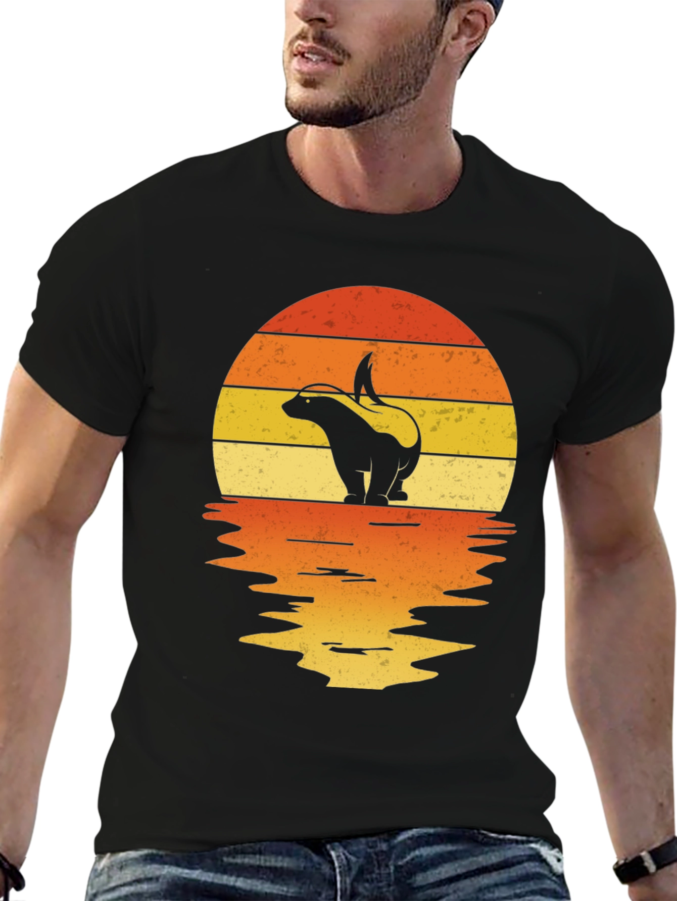 Retro Skunk Sunset T-Shirt