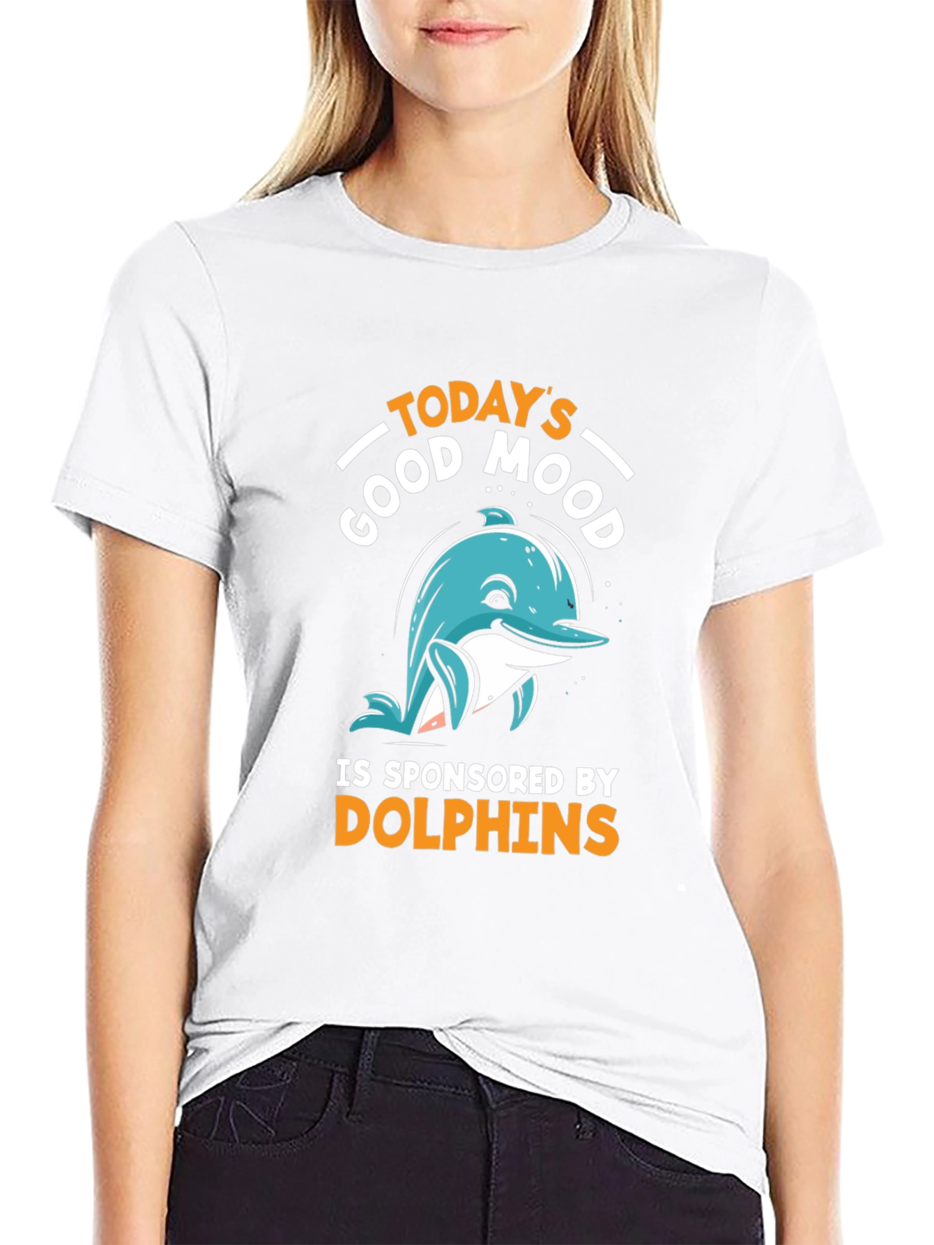 Good Mood Dolphins T-Shirt - Unisex Black Tee
