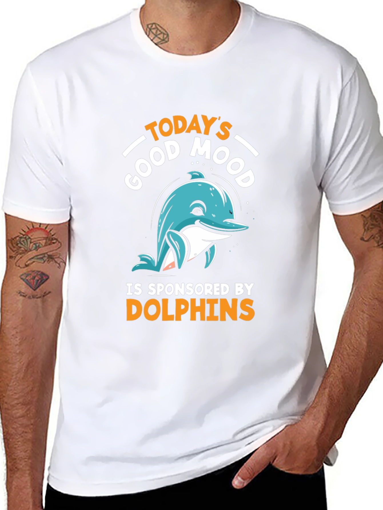 Good Mood Dolphins T-Shirt - Unisex Black Tee