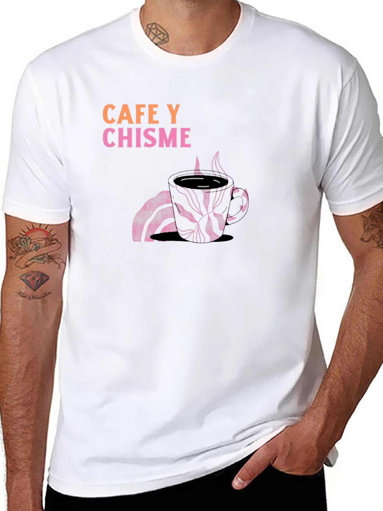 Cafe Y Chisme T-Shirt - Coffee & Gossip Tee