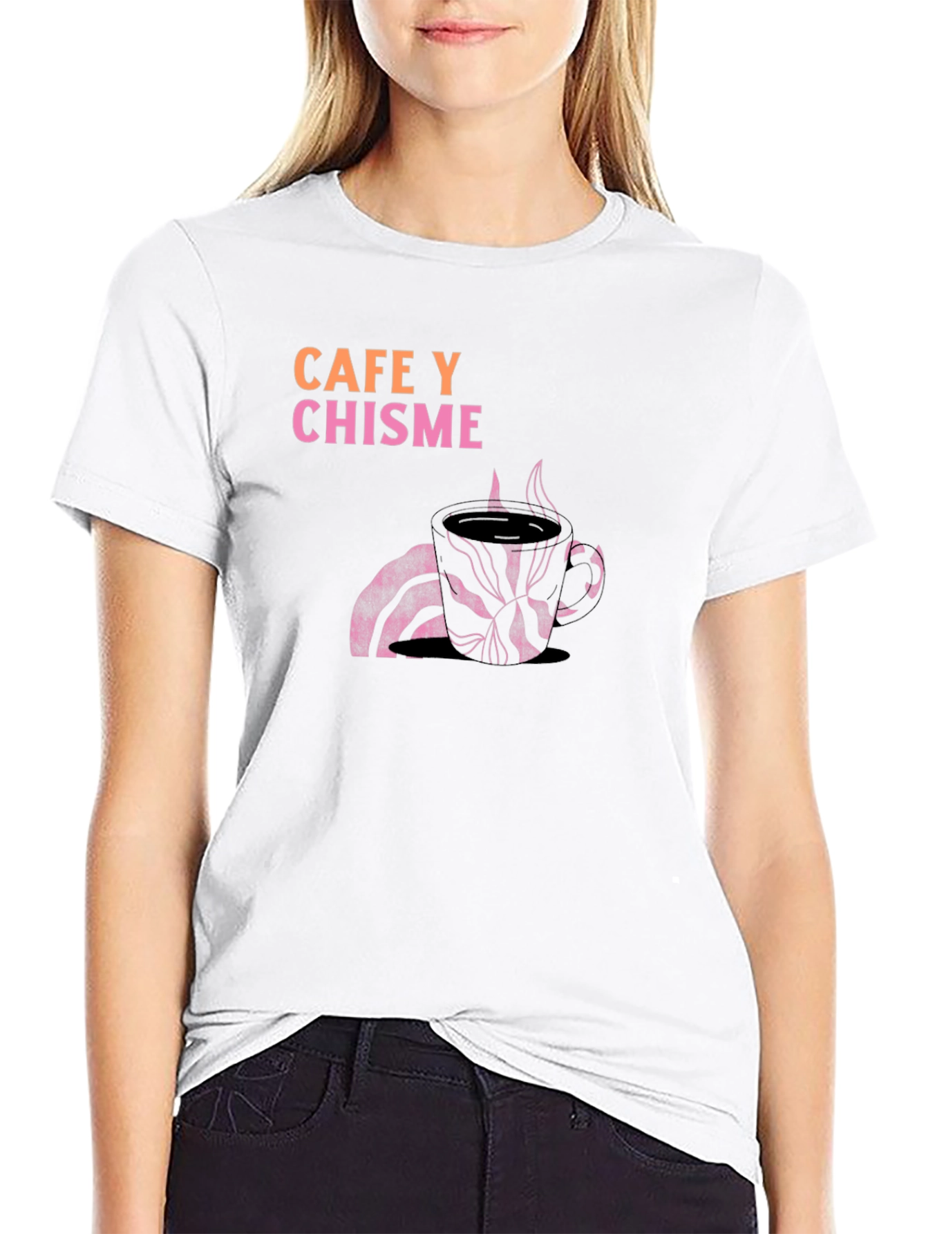 Cafe Y Chisme T-Shirt - Coffee & Gossip Tee