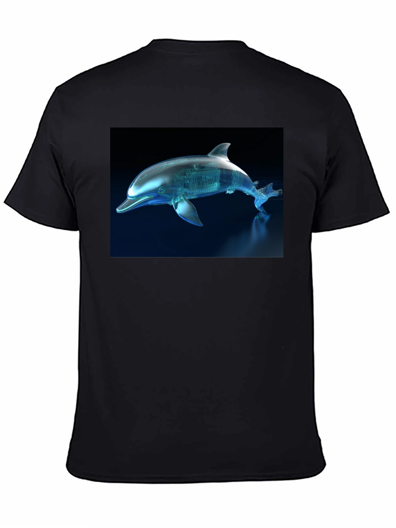 Futuristic Dolphin Graphic T-Shirt