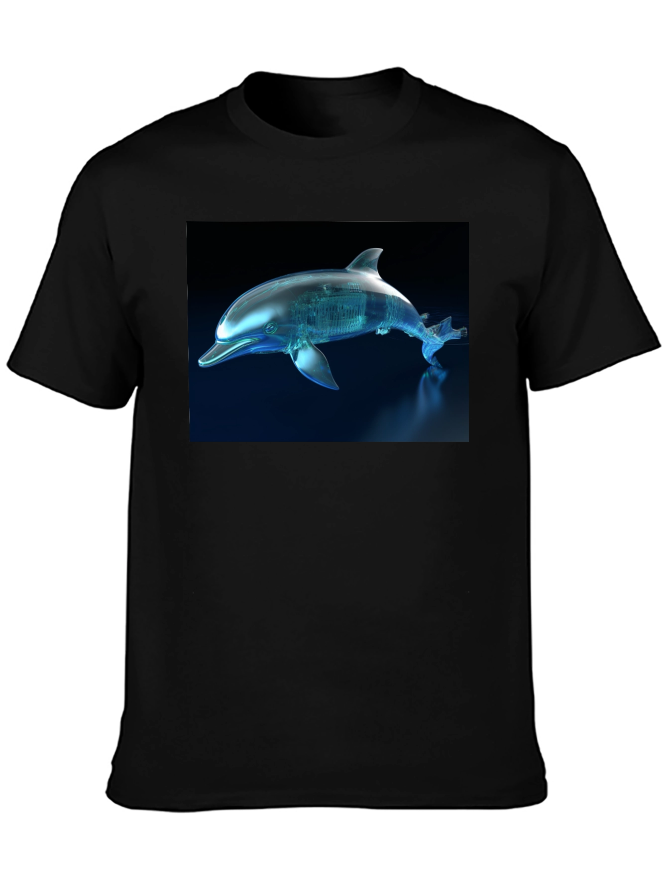 Futuristic Dolphin Graphic T-Shirt