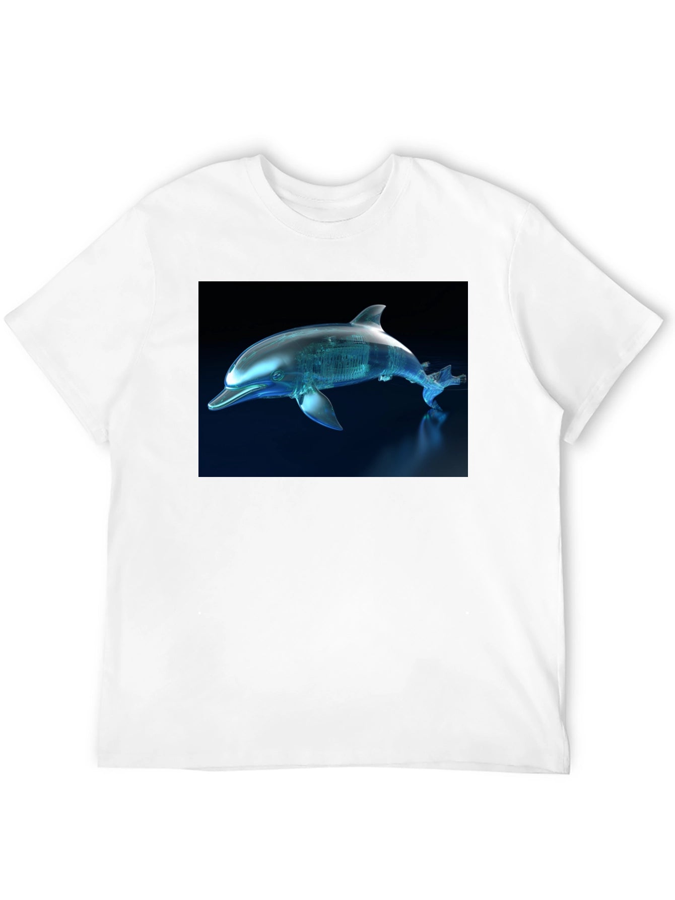 Futuristic Dolphin Graphic T-Shirt