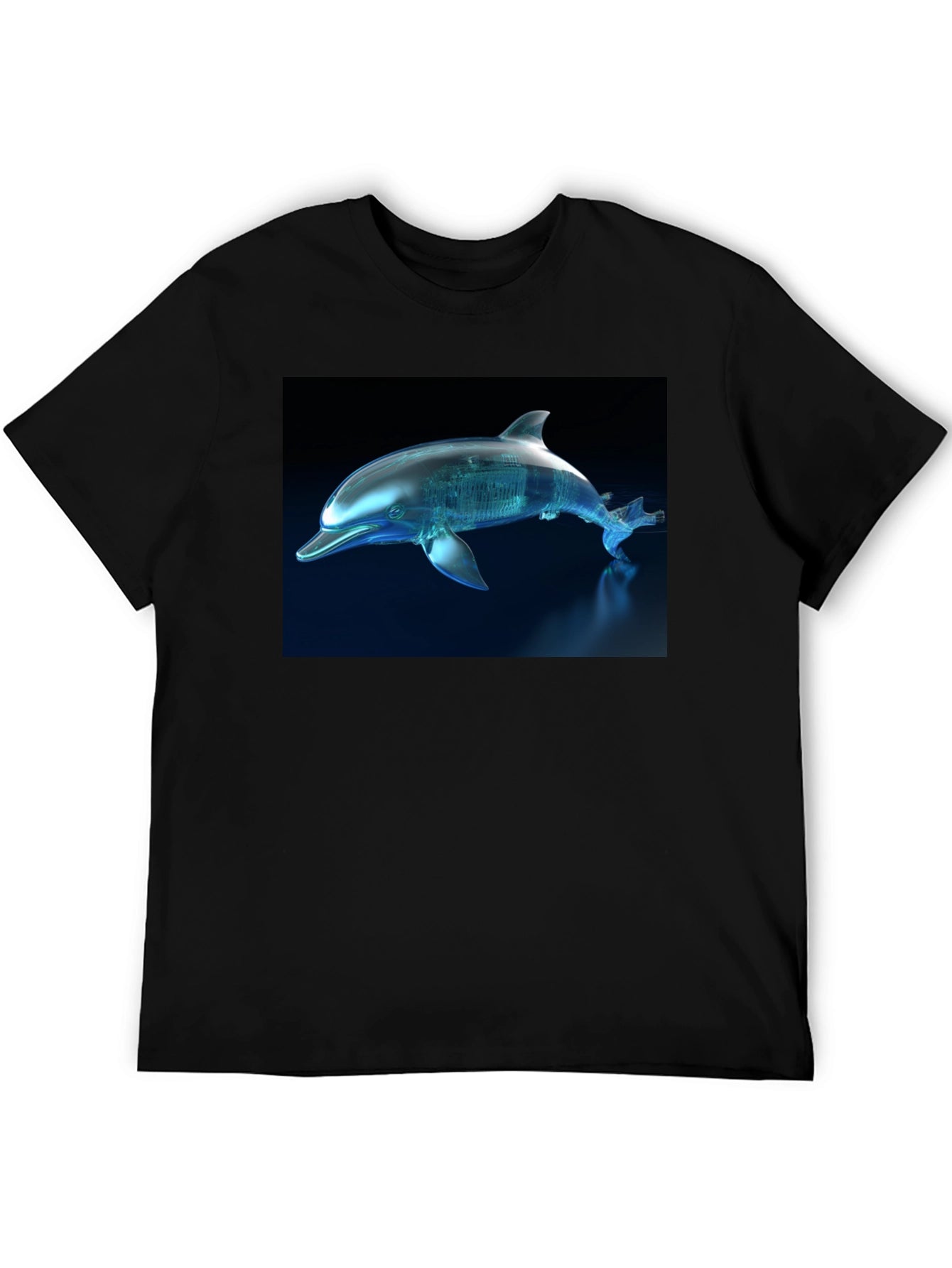 Futuristic Dolphin Graphic T-Shirt