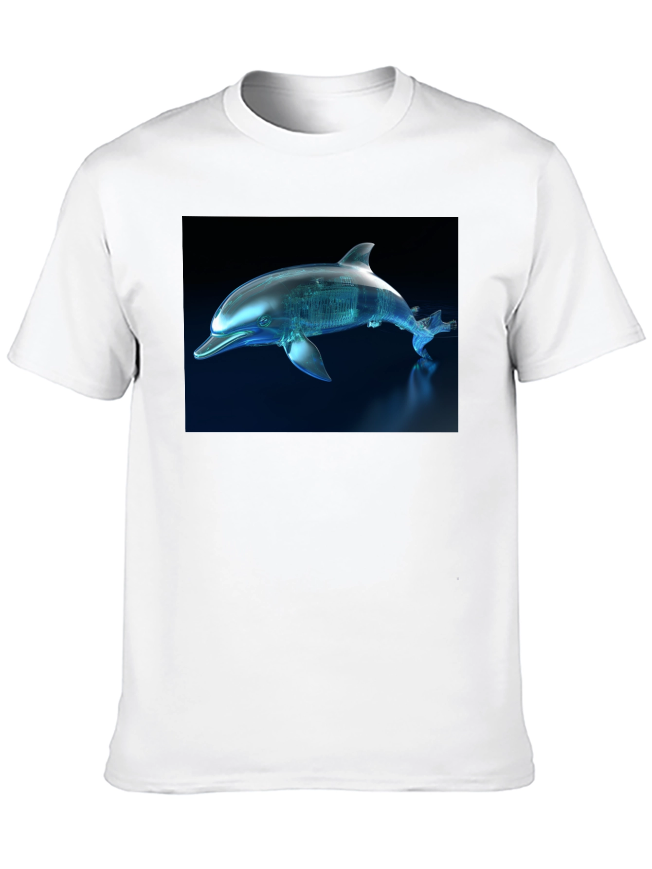 Futuristic Dolphin Graphic T-Shirt