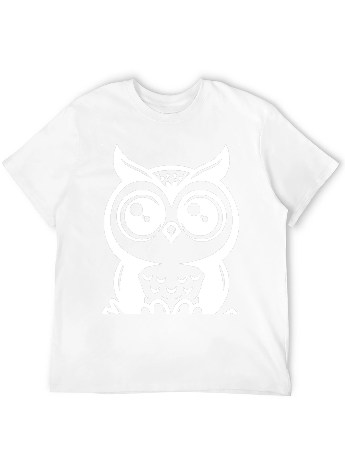 Owl Graphic Tee - Black Cotton T-Shirt