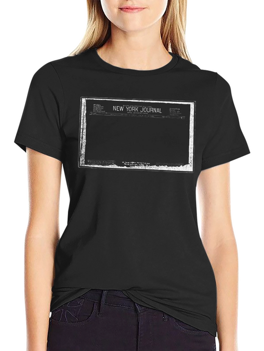 Vintage New York Journal Graphic T-Shirt - Black