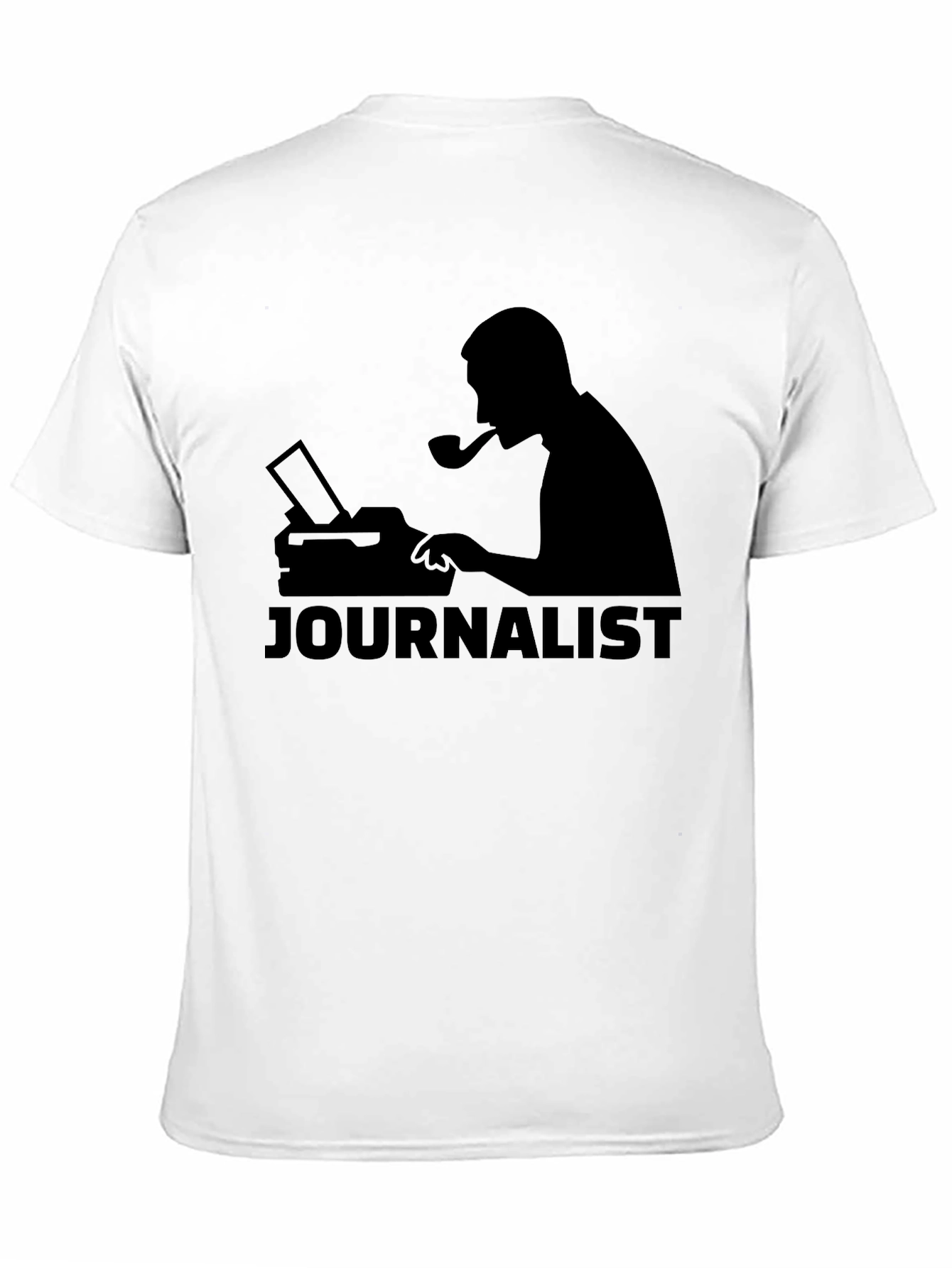 Journalist Silhouette Black T-Shirt