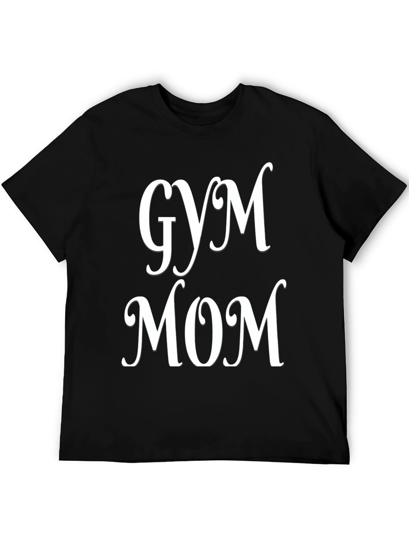 Gym Mom Graphic Tee - Black Cotton Shirt
