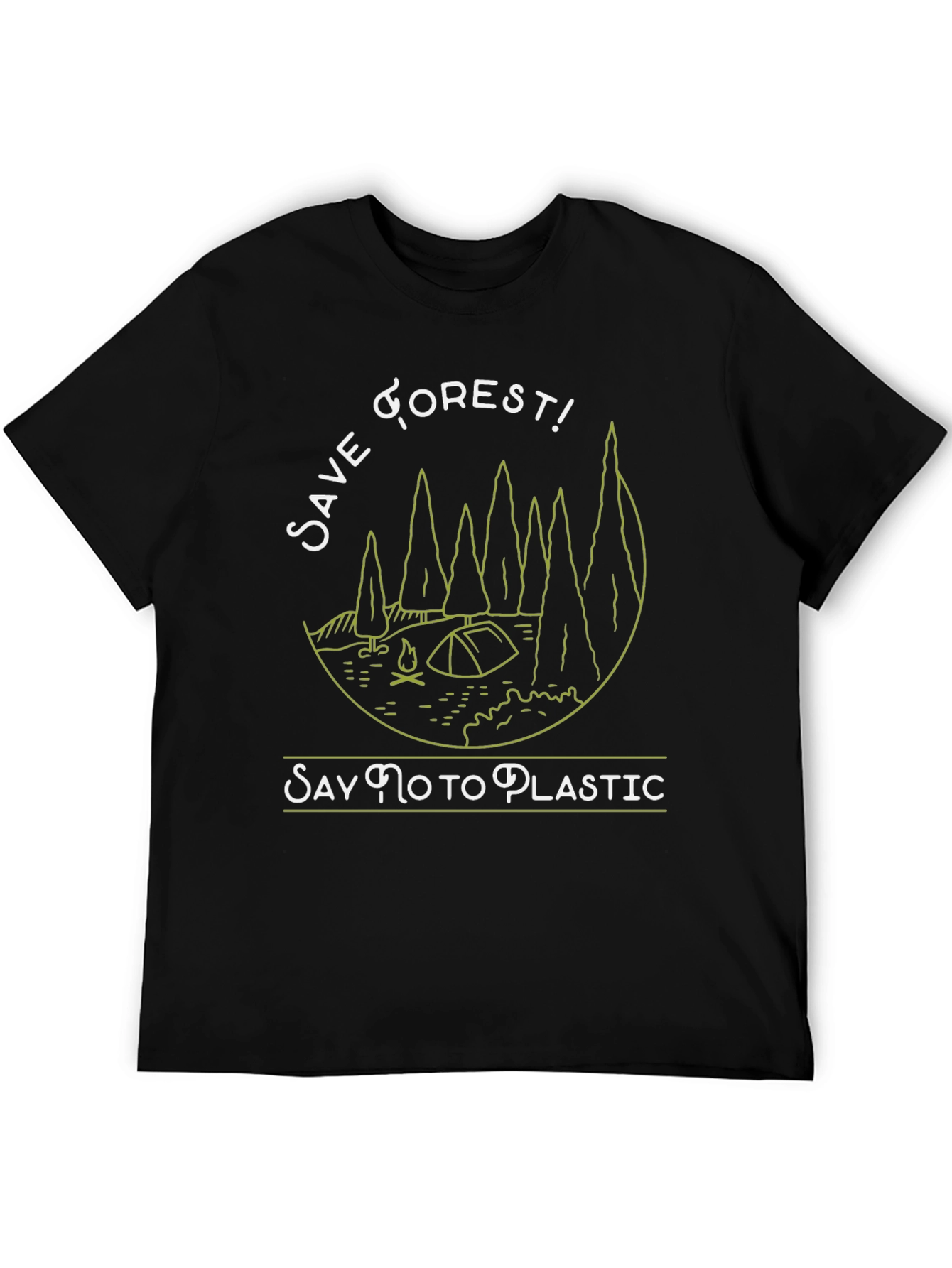 Eco-Friendly Save Forest Graphic T-Shirt