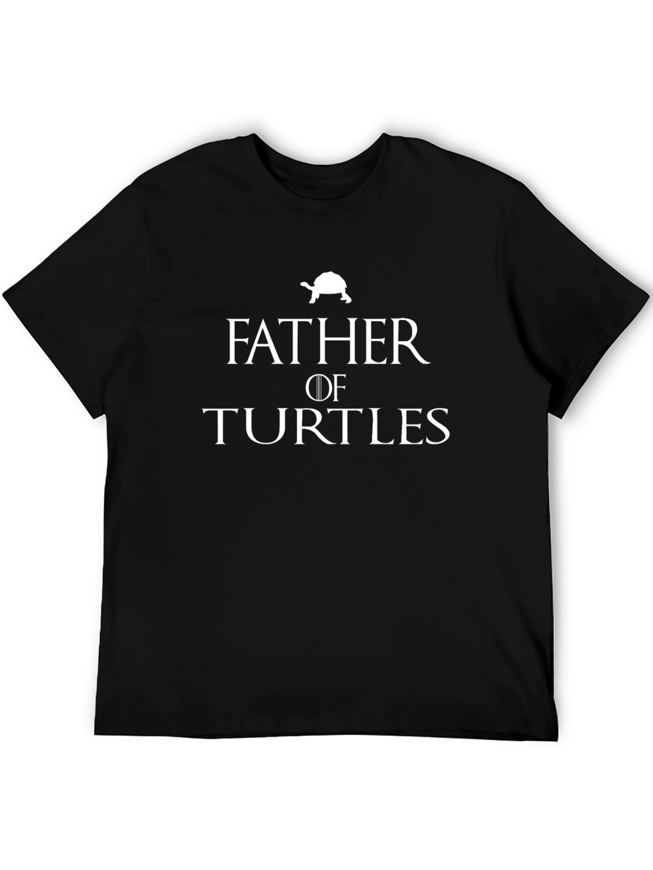 Father of Turtles Black T-Shirt