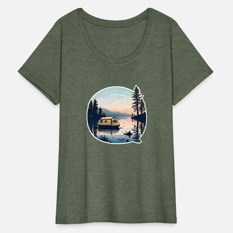 A Backpacker Sitting On The Lakeside