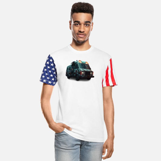 A fast ambulance inside a crowdedfantasy street