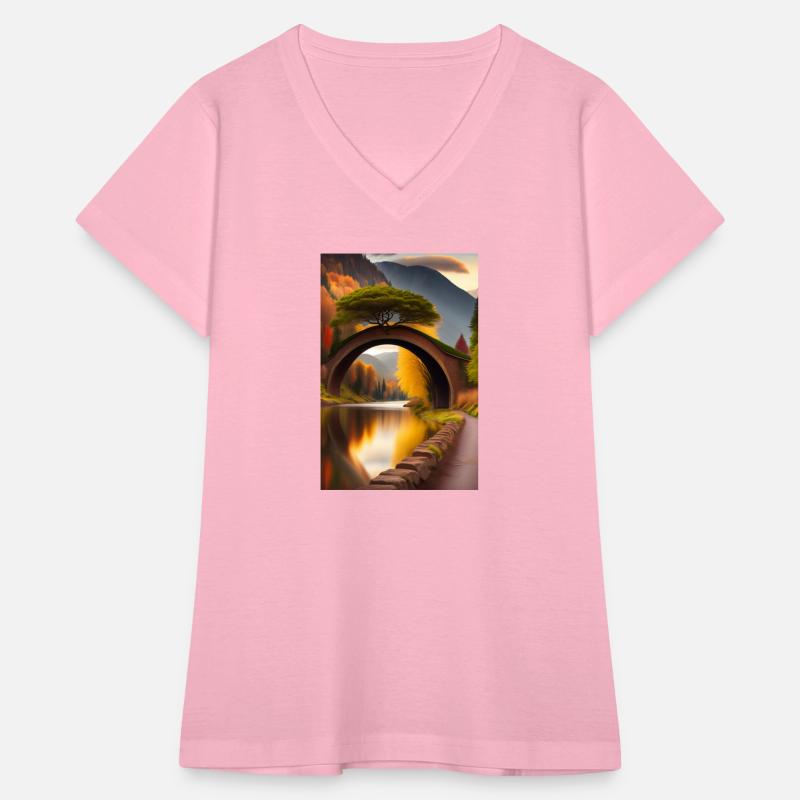 A meandering pathway with a tunnel of trees arched