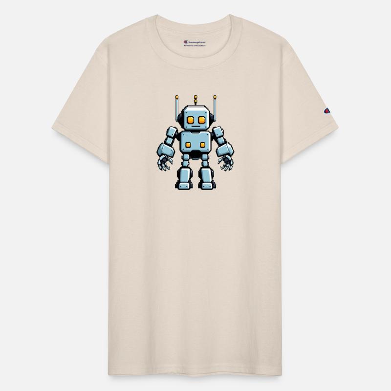 A pixel art of a robot