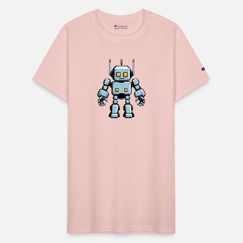 A pixel art of a robot