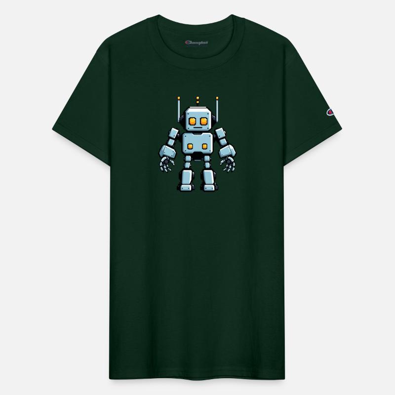 A pixel art of a robot