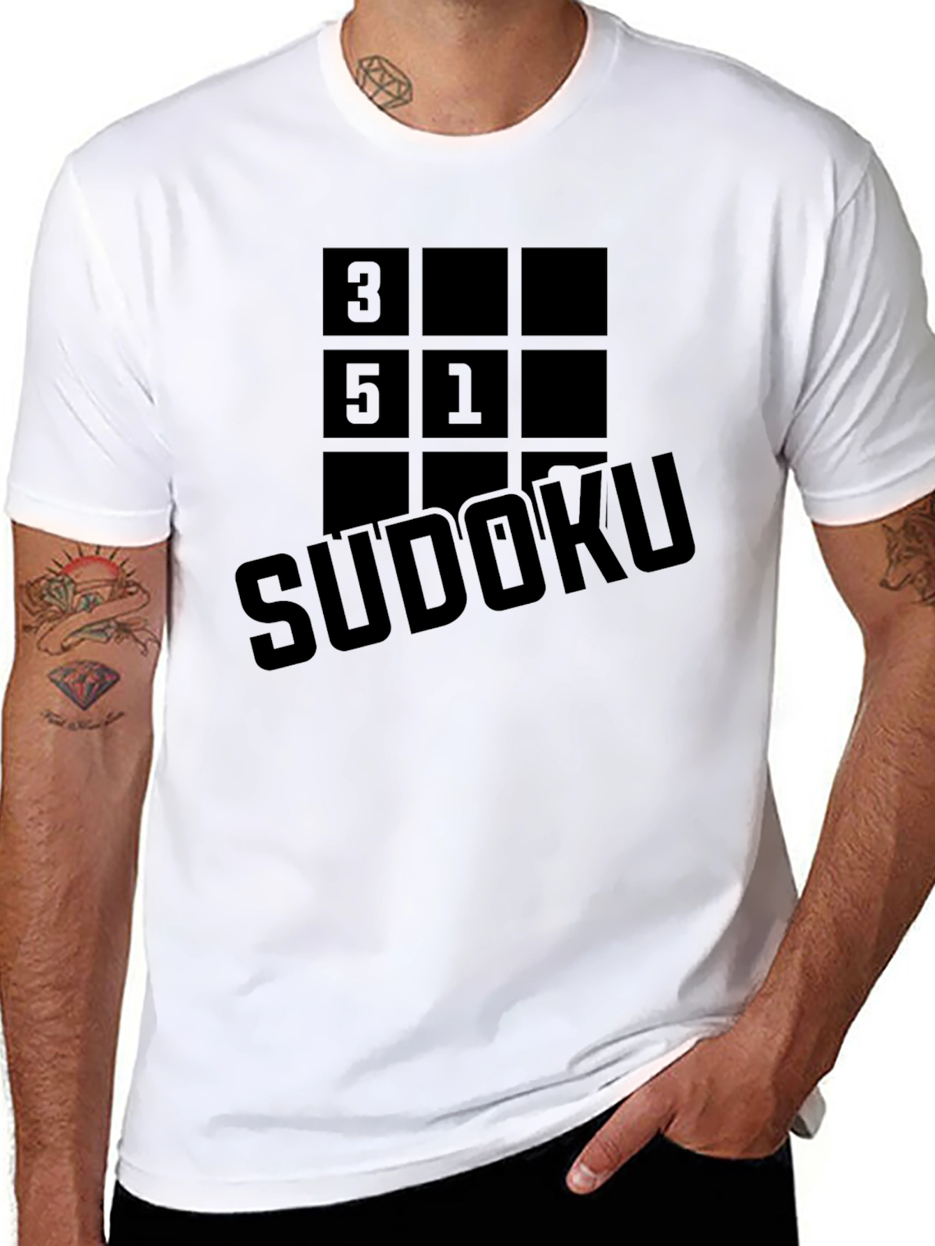 Sudoku Grid T-Shirt - Puzzle Solver Style