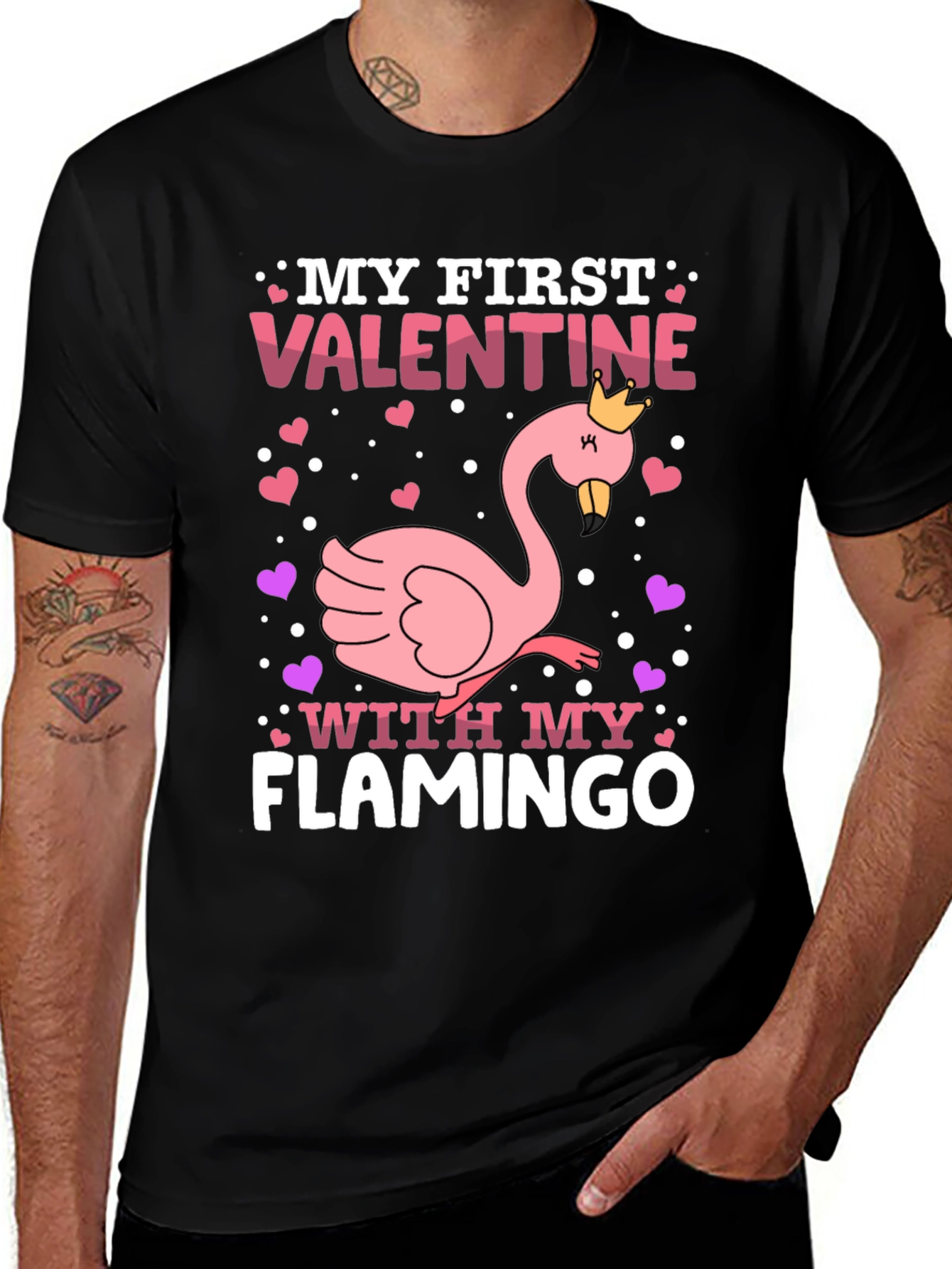 My First Valentine Flamingo T-Shirt