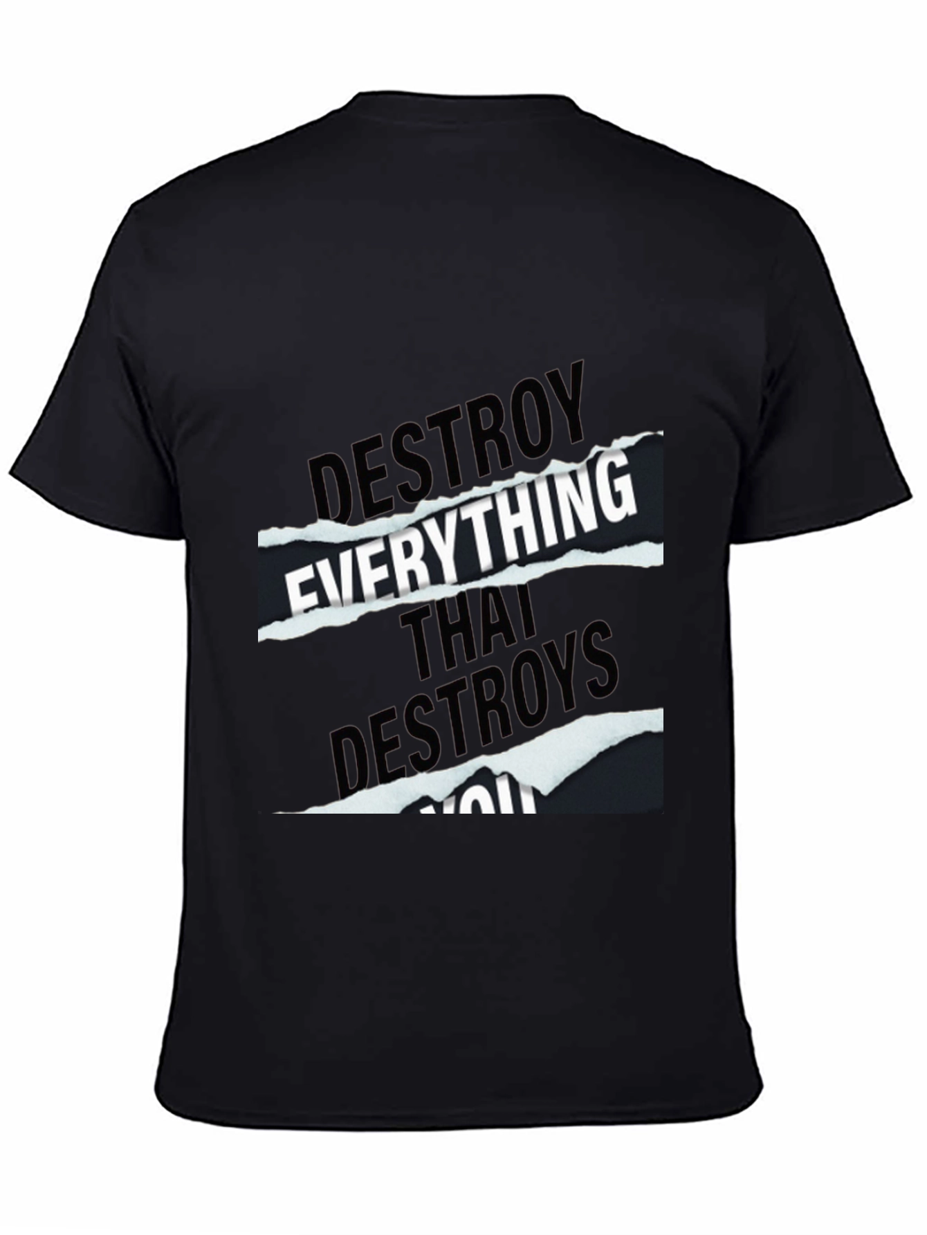 Destroy Everything Graphic Tee - Black Cotton T-Shirt