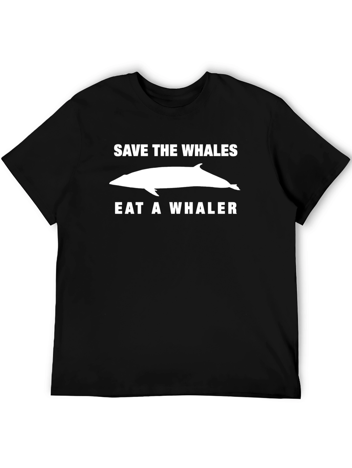 Save the Whales Eat a Whaler Graphic T-Shirt
