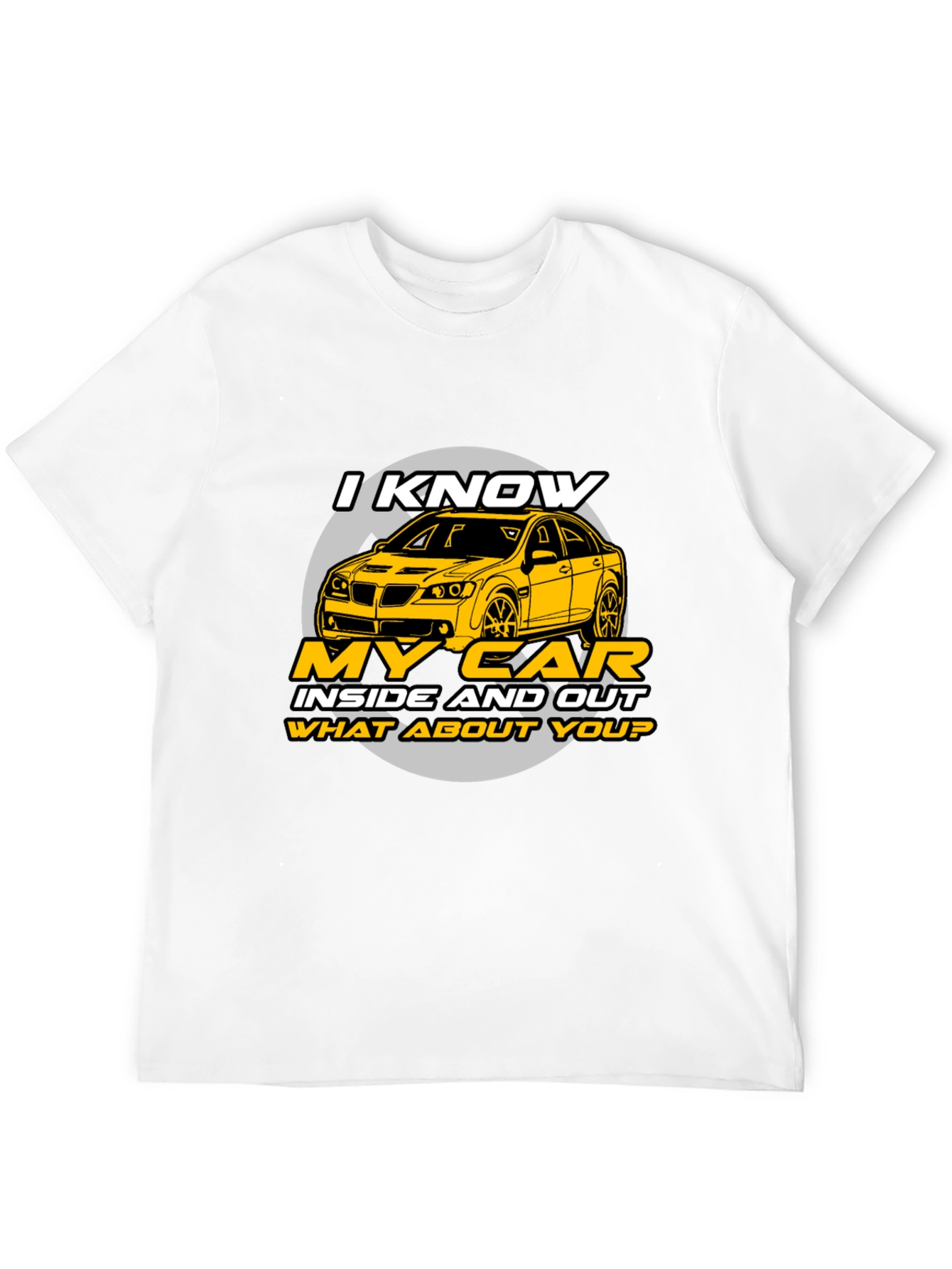 I Know My Car T-Shirt - Black Graphic Tee