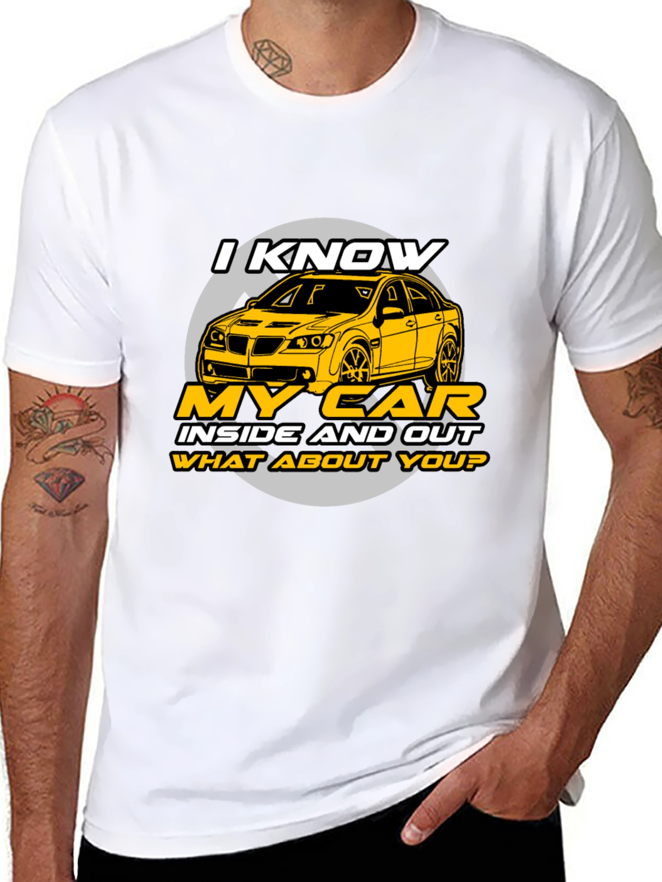 I Know My Car T-Shirt - Black Graphic Tee