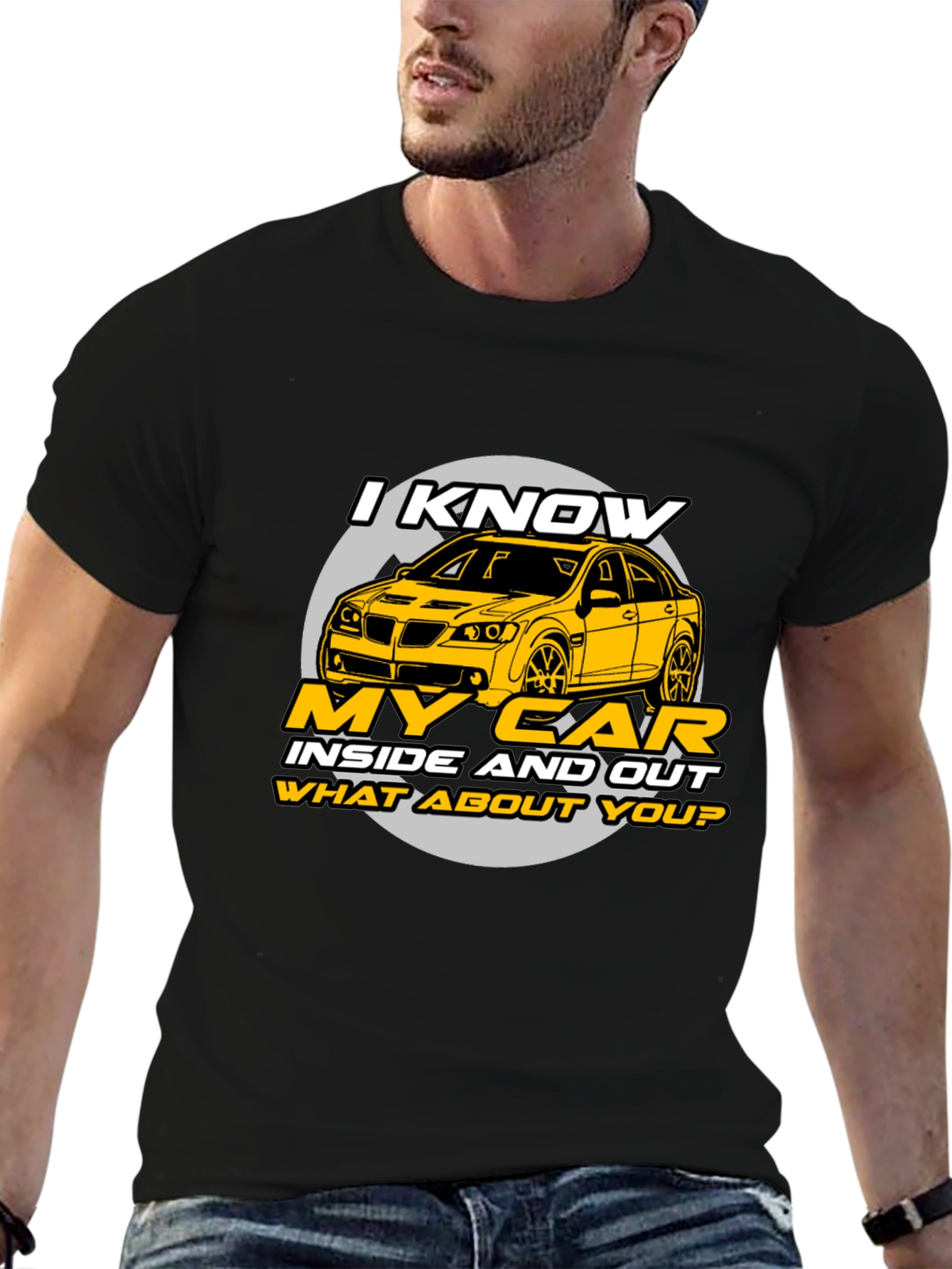 I Know My Car T-Shirt - Black Graphic Tee