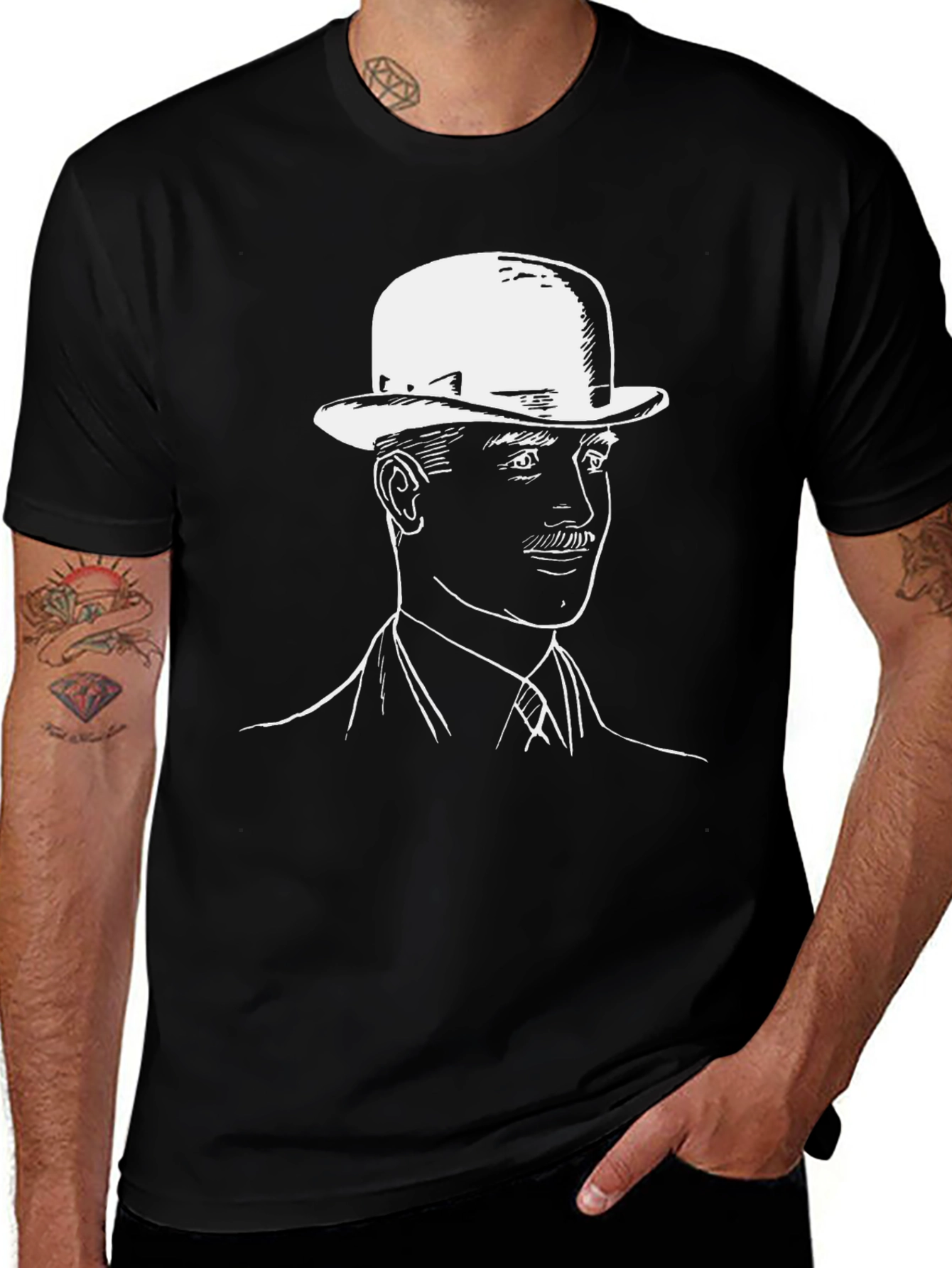 Dapper Gentleman Graphic Tee - Stylish and Unique